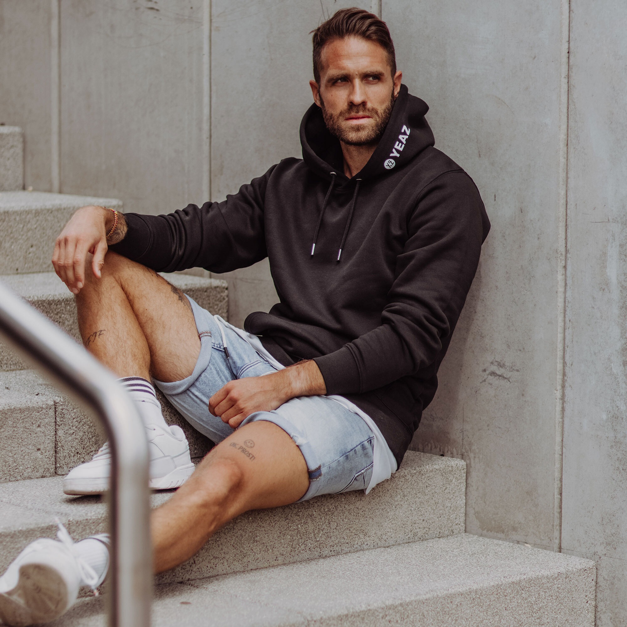 YEAZ Kapuzenpullover »Hoodie Ink Black (unisex) CUSHY«