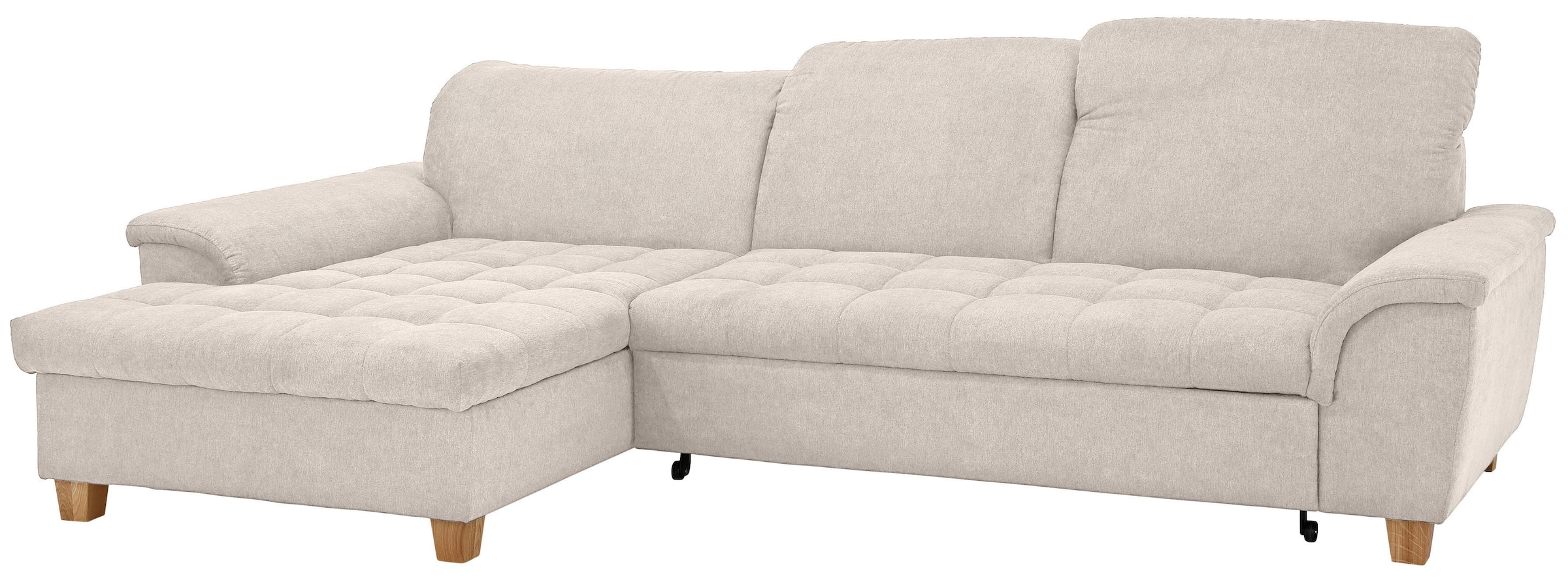 Home affaire Ecksofa »Lyla L-Form«, mit Recamiere, wahlweise mit Rückenfunktion und zusätzlich mit Bett