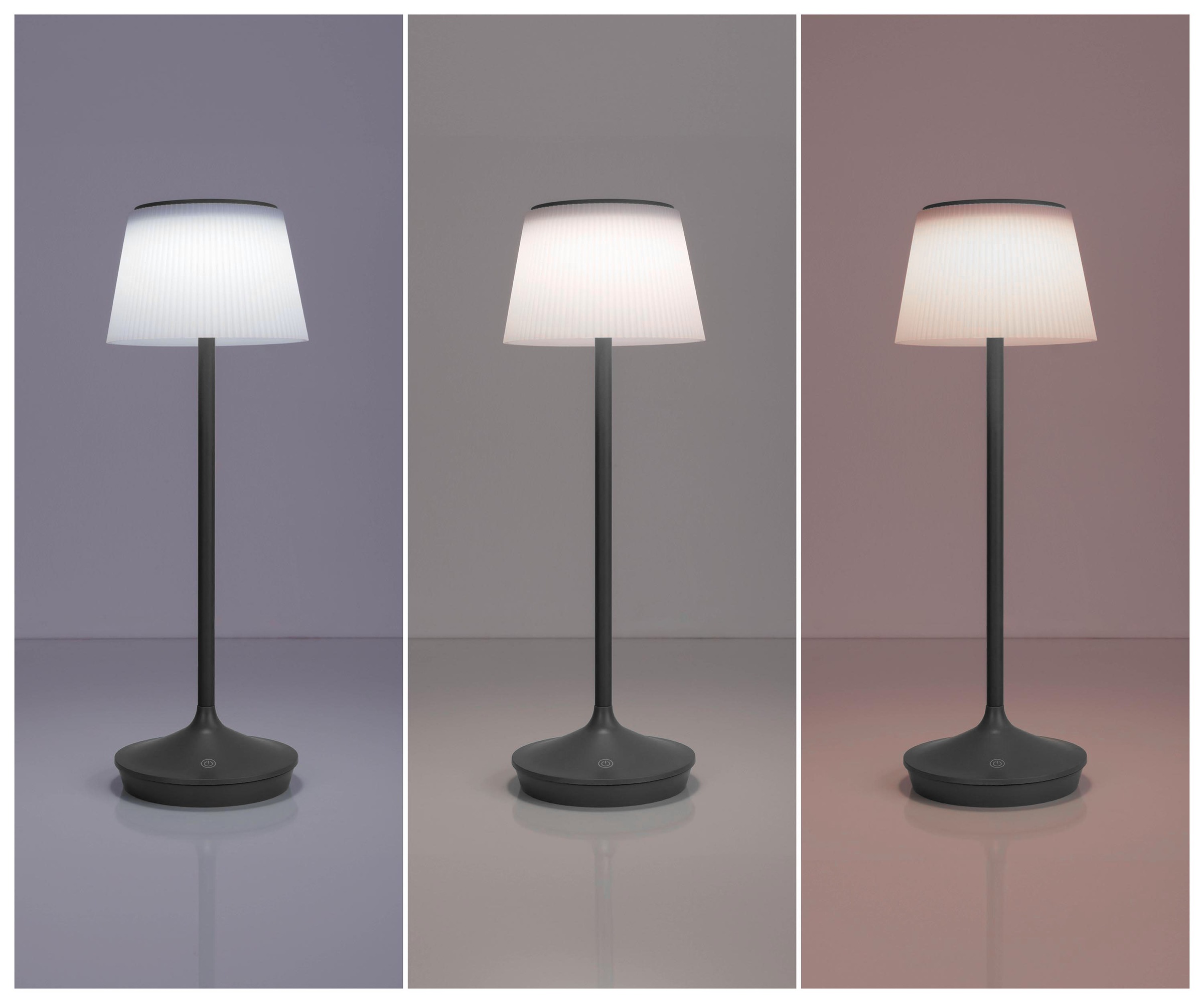 näve LED Tischleuchte »Solarleuchte / Akkuleuchte "EMMI"«, 1 flammig, Leuchtmittel LED-Modul | LED fest integriert, Solarbetrieb, Akkubetrieb, CCT, Berührungssensor, Akkutischleuchte