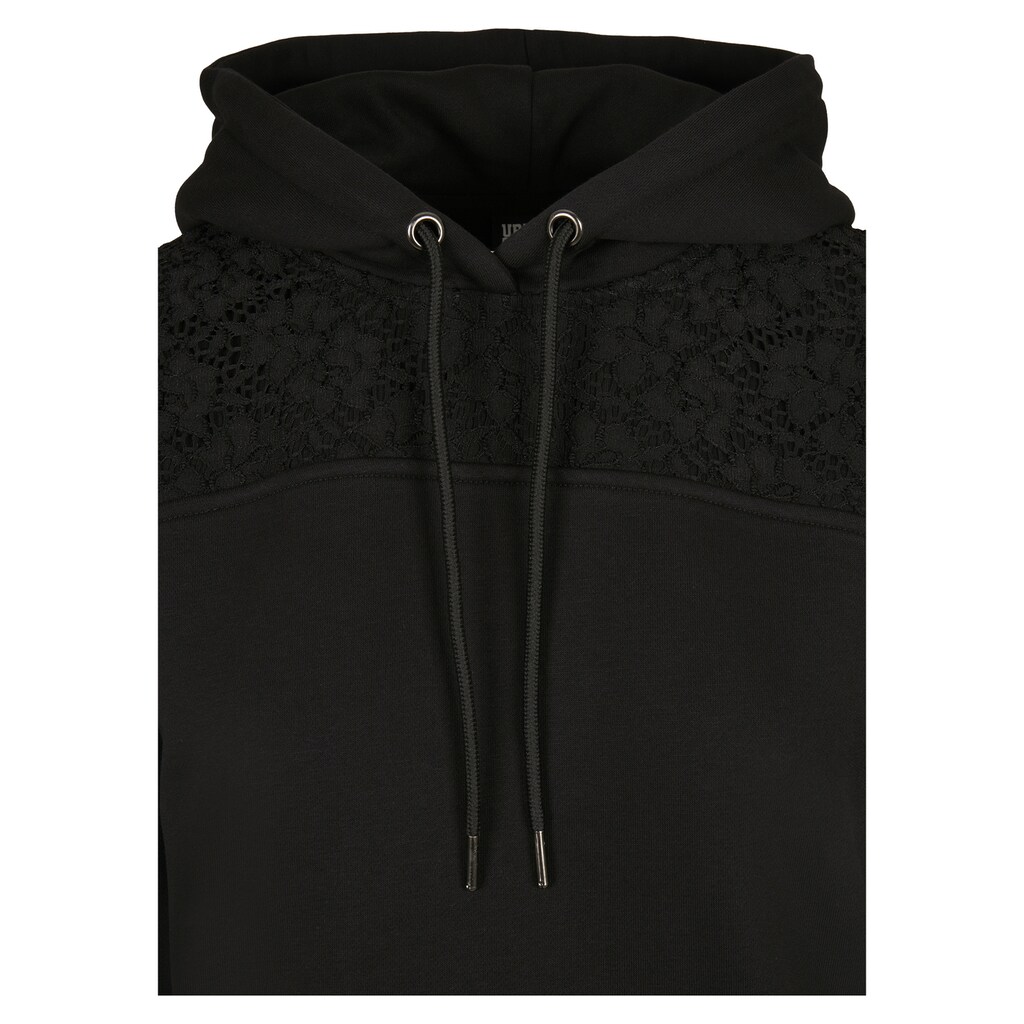 URBAN CLASSICS Kapuzenpullover »Urban Classics Damen Ladies Lace Inset Hoody«, (1 tlg.)