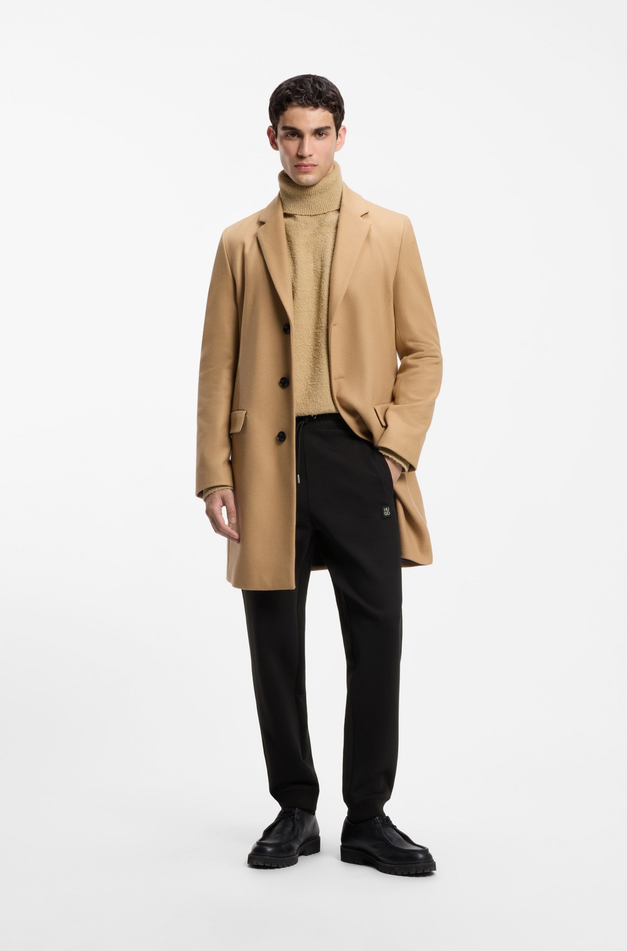 HUGO Sweathose »Dimacs Metal Logo«  elastischer Bund mit Kordel, Relaxed Fit, Premium Interlock