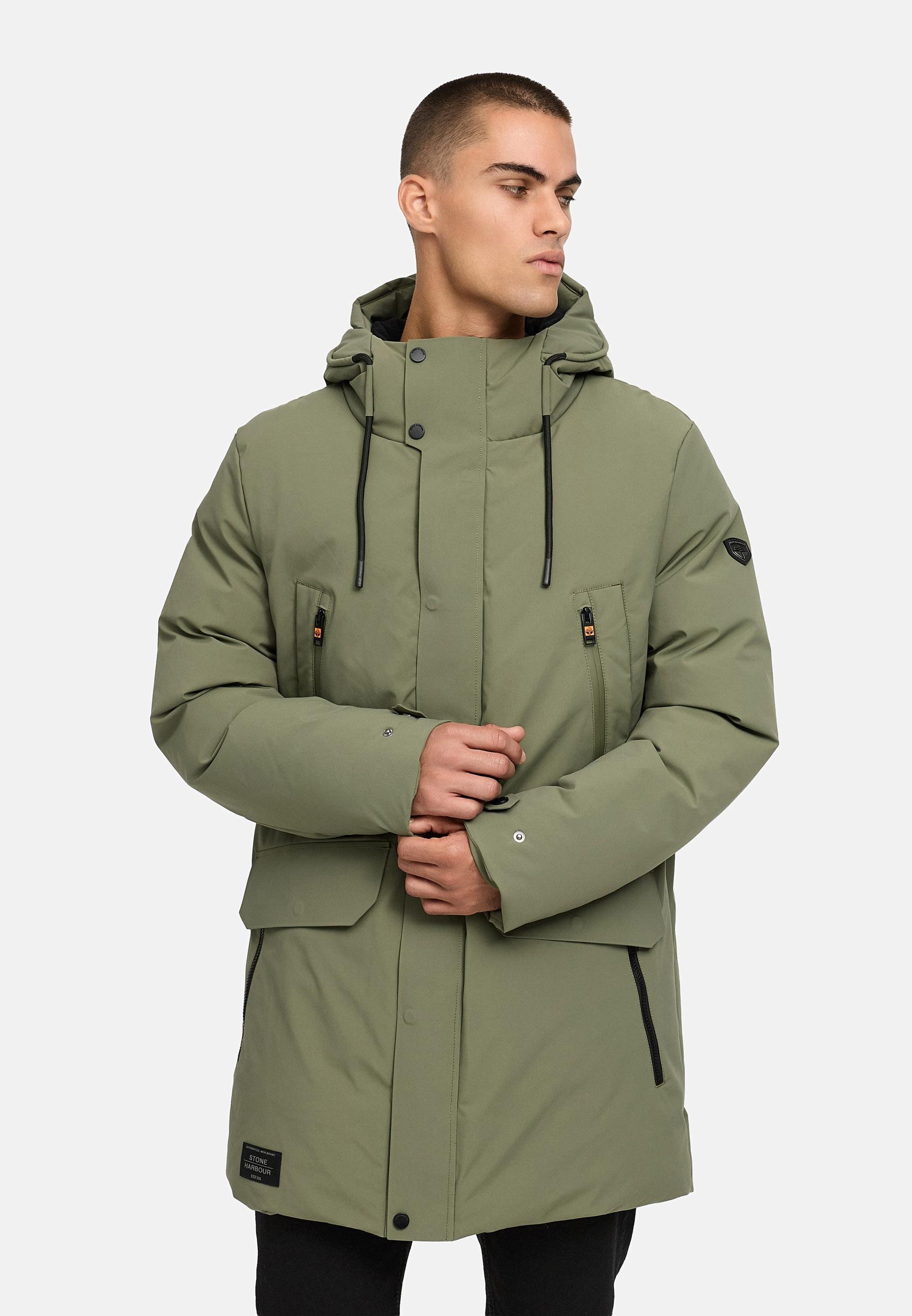 Stone Harbour Wintermantel »Kitraan XX« Langer Herren Winterparka mit zahlreichen Taschen