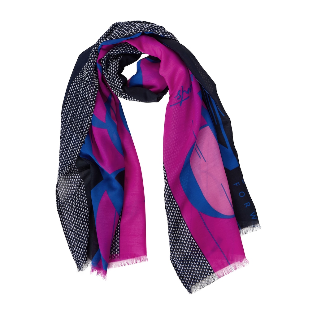 STREET ONE Modeschal »Printed Longscarf Multicolor«, gemustert mit Wording