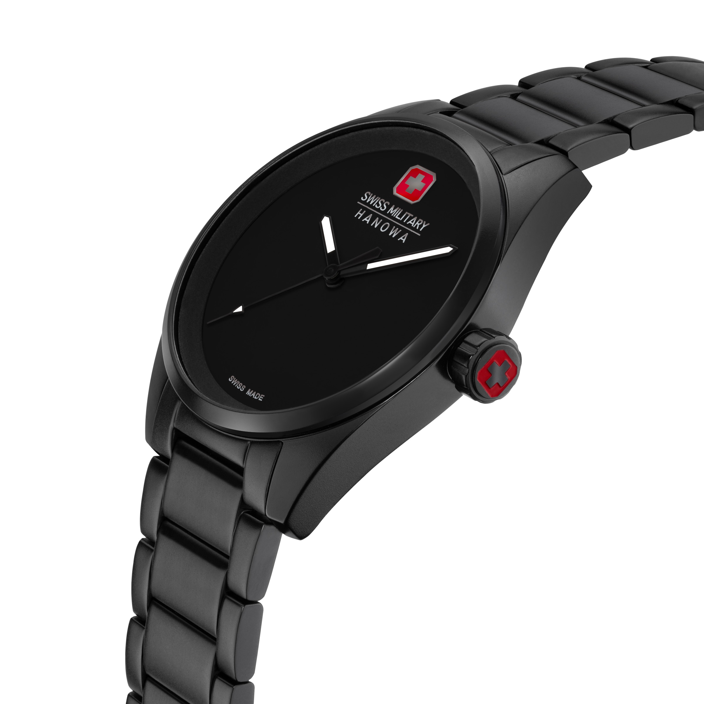 Swiss Military Hanowa Quarzuhr »Dark Matter« Armbanduhr, Herrenuhr, Swiss Made, Edelstahlarmband, analog