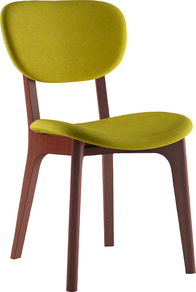 INOSIGN Stuhl »COZY Made in Italy«, (Set), 2 St., Microfaser, Gestell in Buche, Kirsch- oder Nussbaum, Massivholz, Design Stuhl