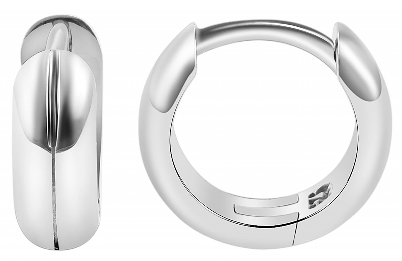 Paar Creolen ADELIA´S "Damen Creolen aus poliertem 925 Sterling Silber Ø 9 mm", silber, Ohrringe, Damen, Damen, Silber 925 (Sterlingsilber)