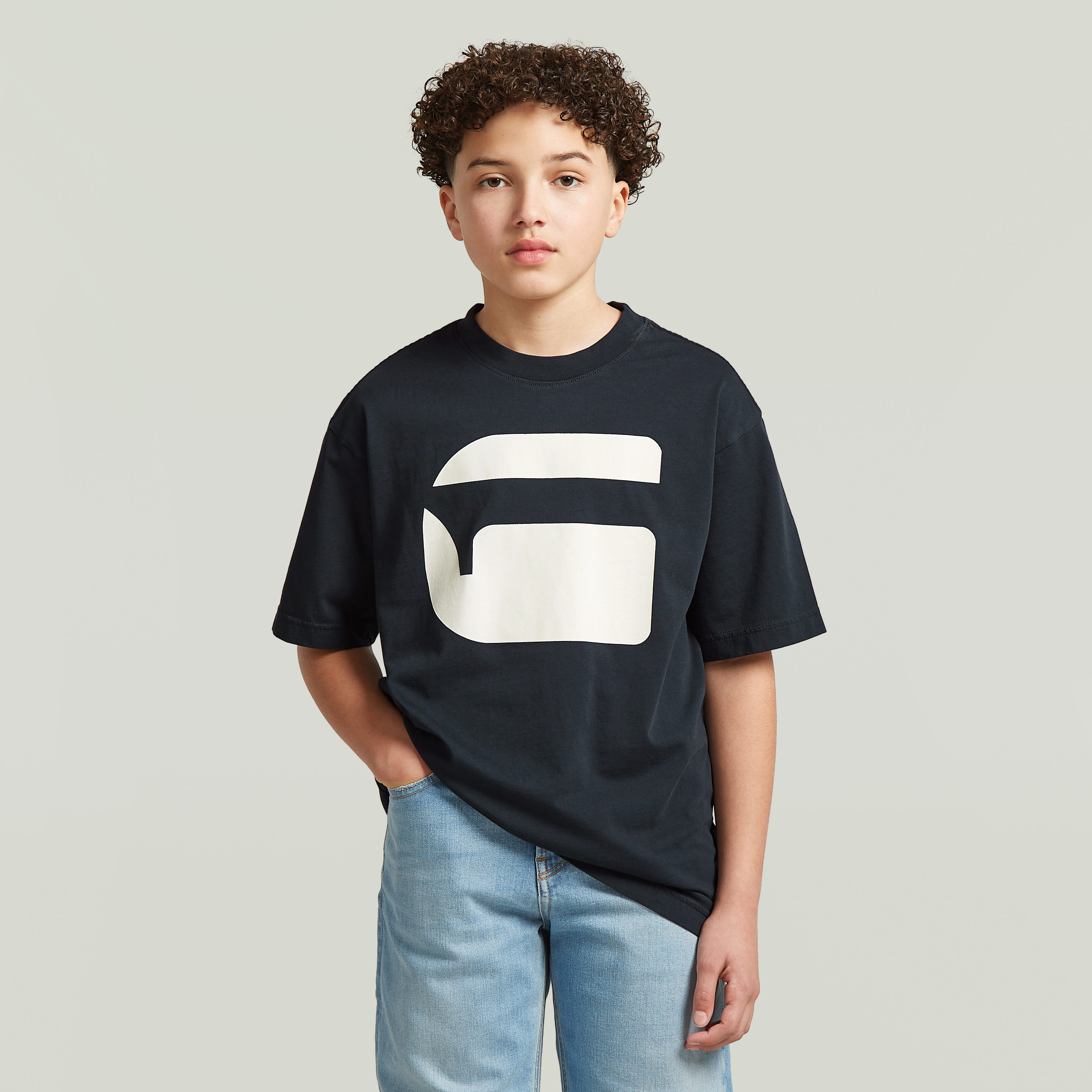 G-STAR T-Shirt "KIDS, OVERSIZED R T SS" mit Logo-Print, Baumwolljersey