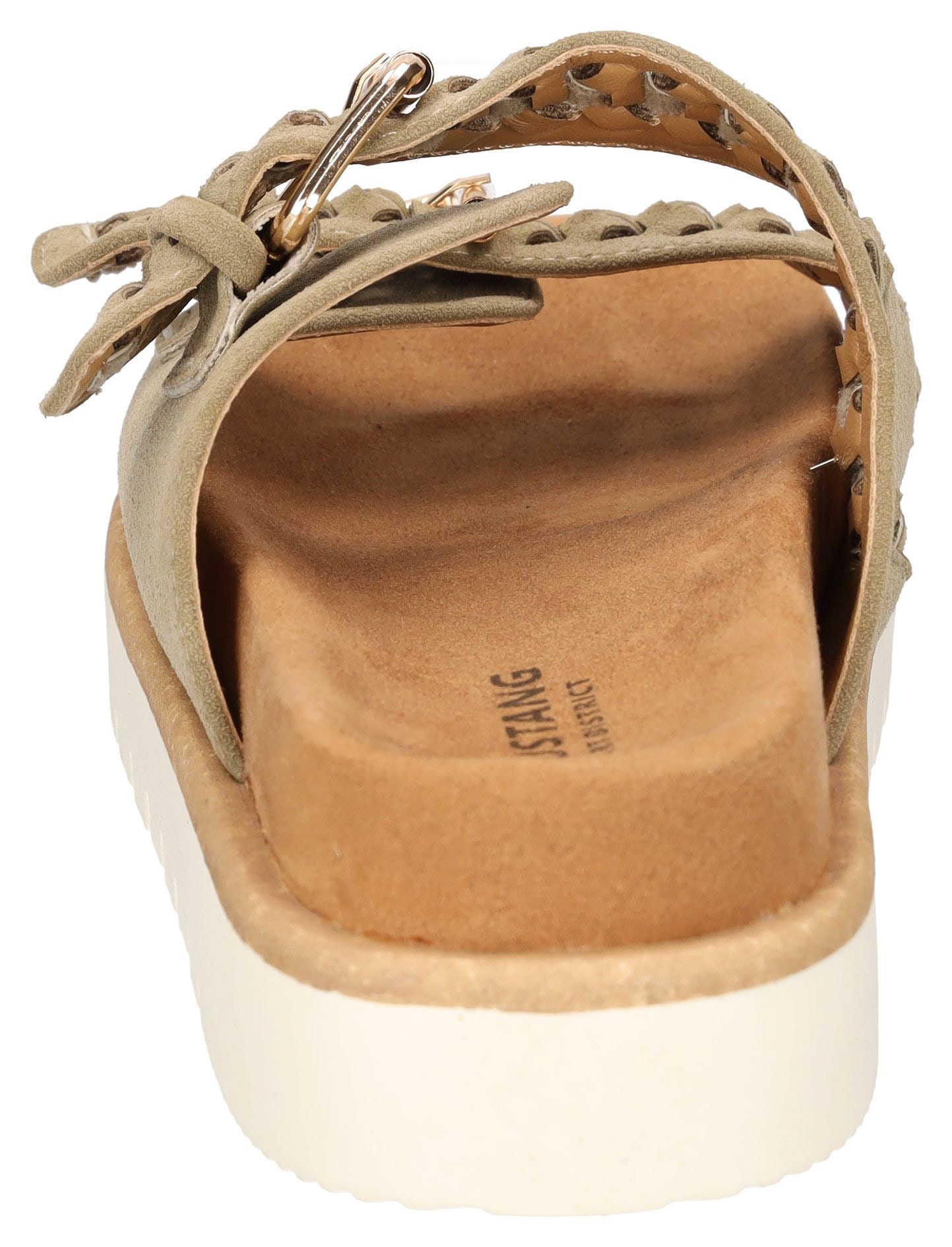 Mustang Shoes Pantolette, Sandale, Plateausandale, Pool Slides mit komfortablem Tieffußbett