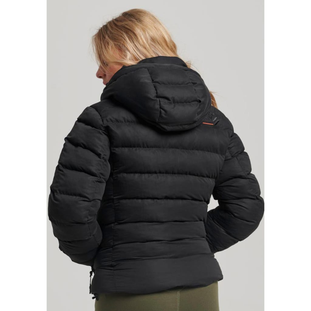 Superdry Steppjacke »HOODED MICROFIBRE PADDED JKT«, mit Kapuze