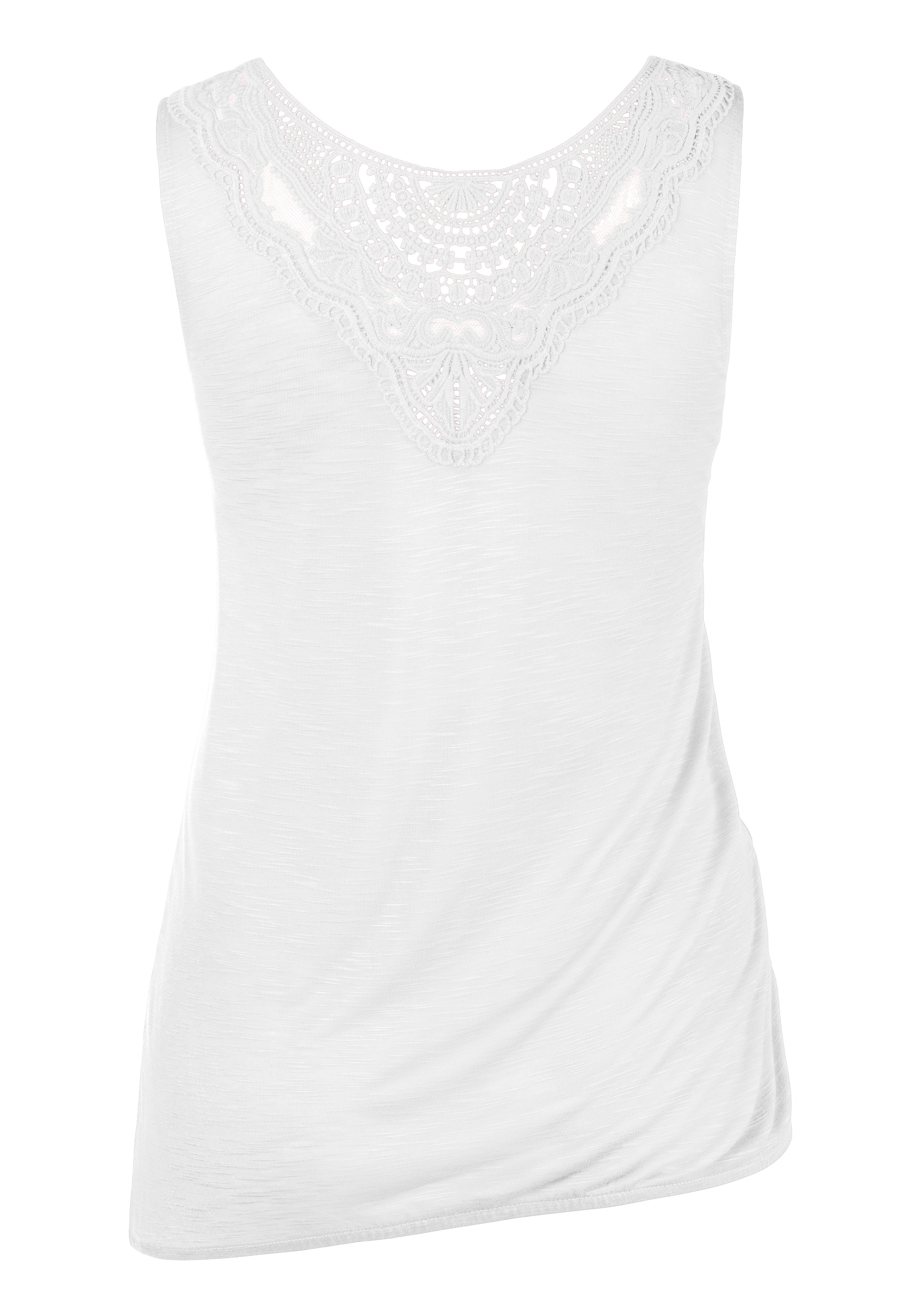 Thumbnail - Beachtime Trägertop "mit Spitzeneinsatz am Rücken", aus weicher Viskose-Slub-Qualität