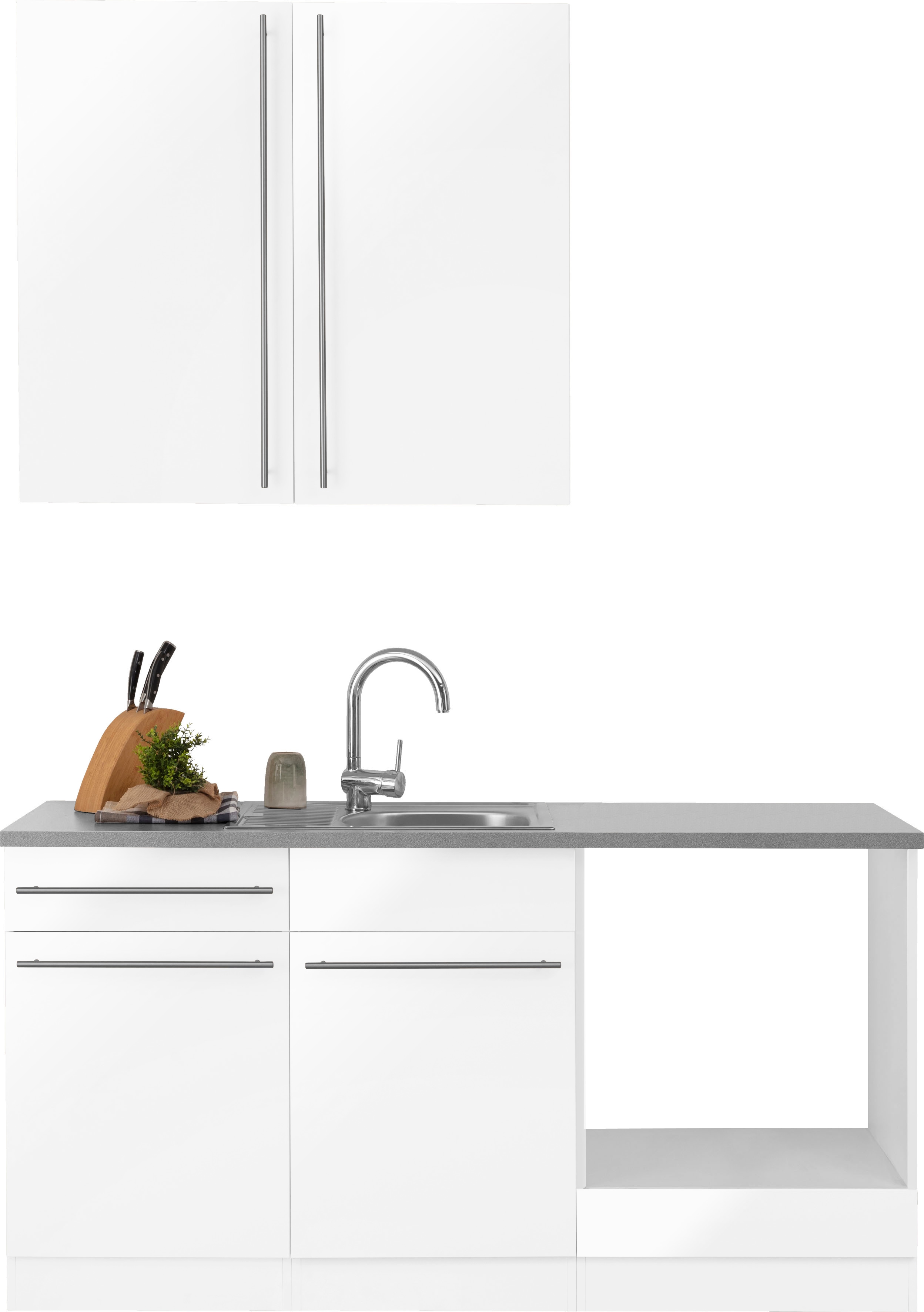 wiho Küchen Pantryküche "Chicago" wahlweise mit E-Geräten, Breite 160 cm