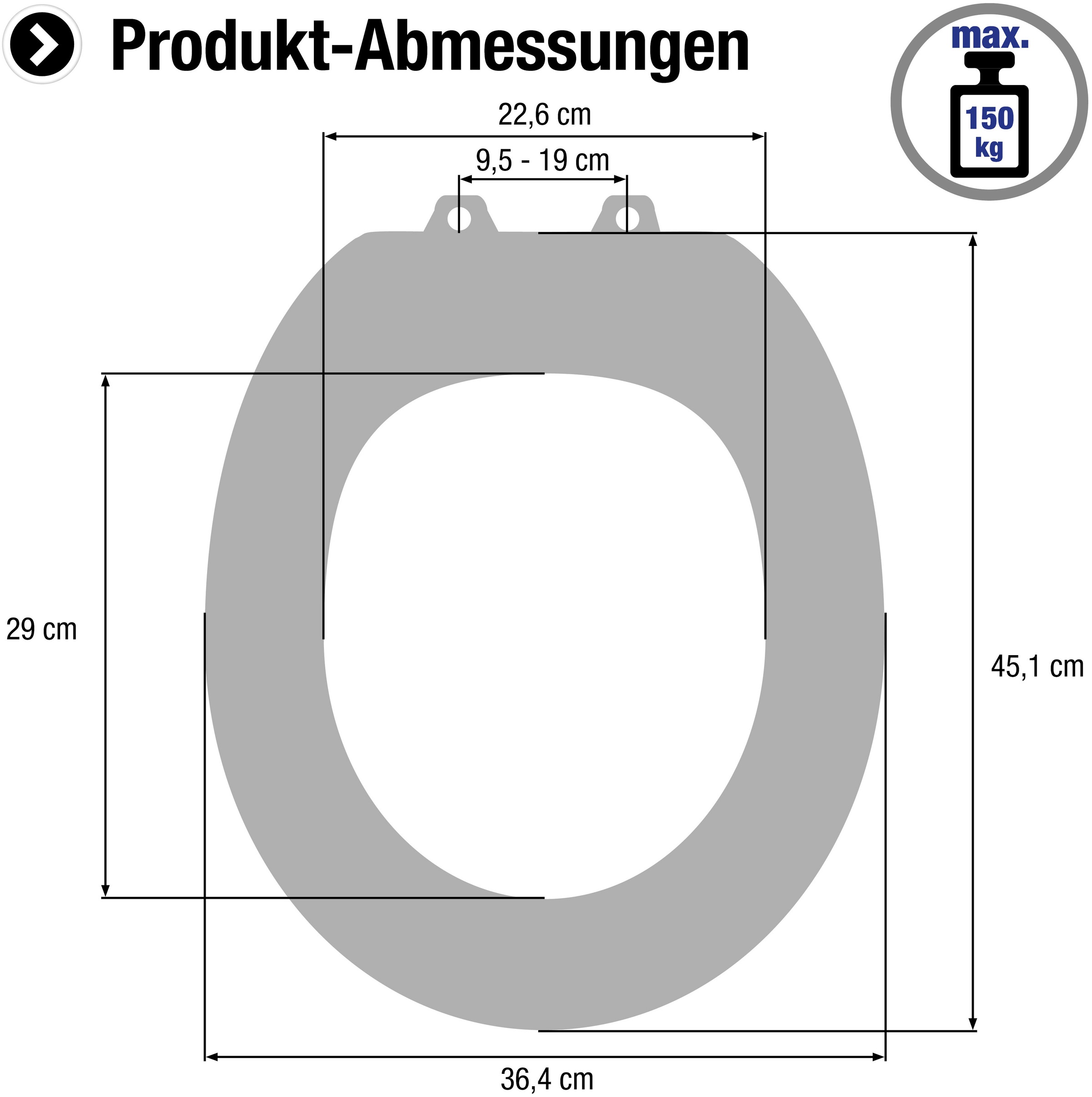 CORNAT WC-Sitz »Pflegeleichter Thermoplast - Quick up & Clean Funktion« Absenkautomatik - Bequeme Montage von oben / Toilettensitz