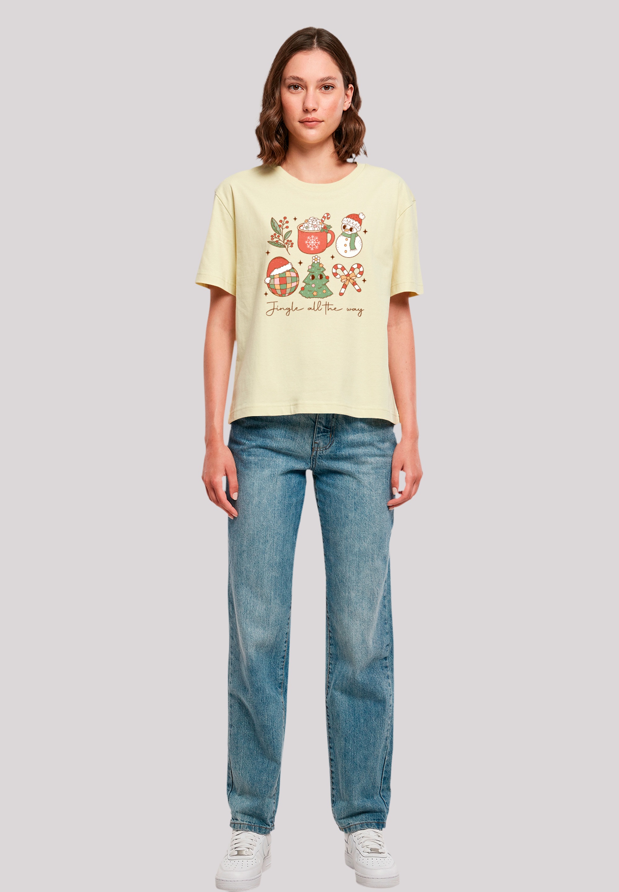 F4NT4STIC T-Shirt »Jingle All The Way Weihnachten Groove«, Premium Qualität, Weihnachts-Kollection