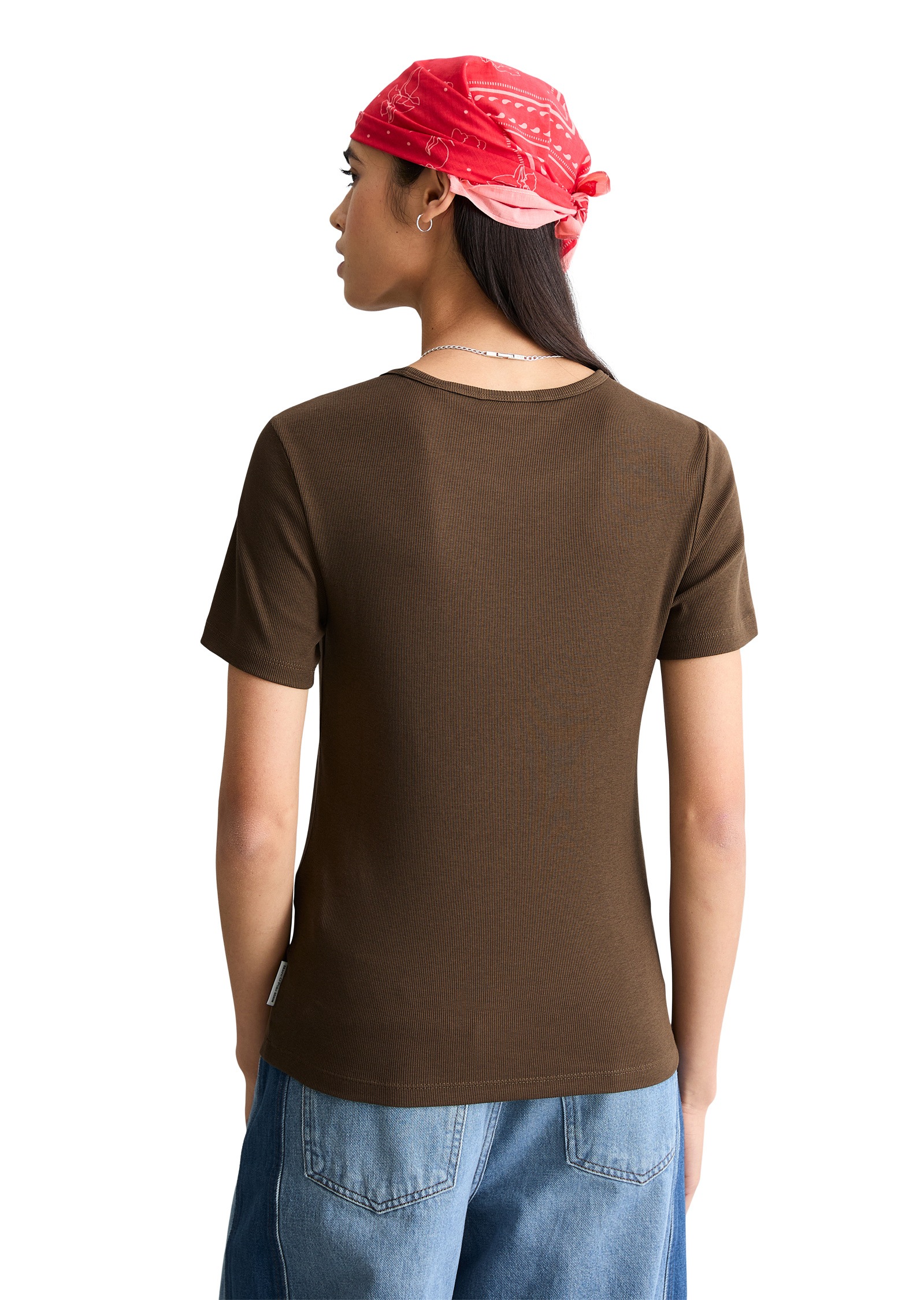 Marc O'Polo DENIM T-Shirt »aus weichem Rippjersey«