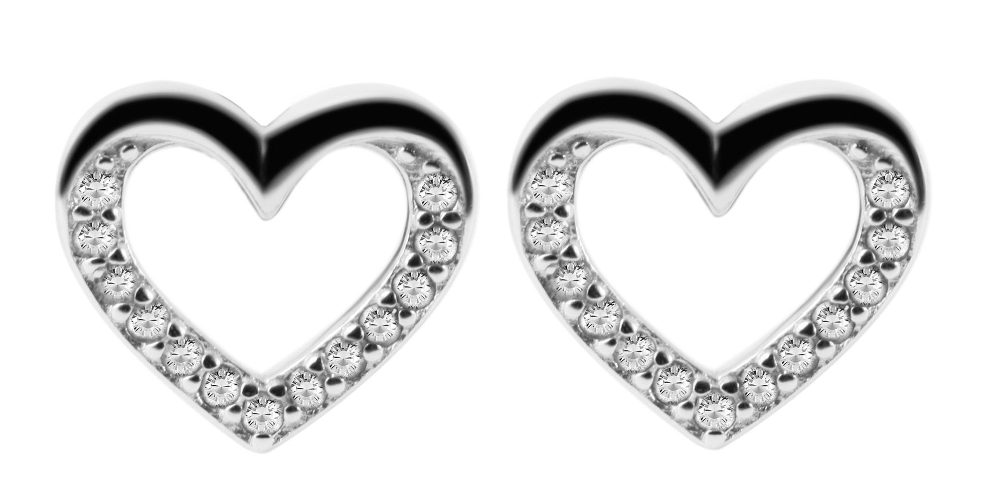 Adelia´s Paar Ohrhänger "Damen Ohrringe – Ohrstecker Herz aus 925 Silber mi günstig online kaufen