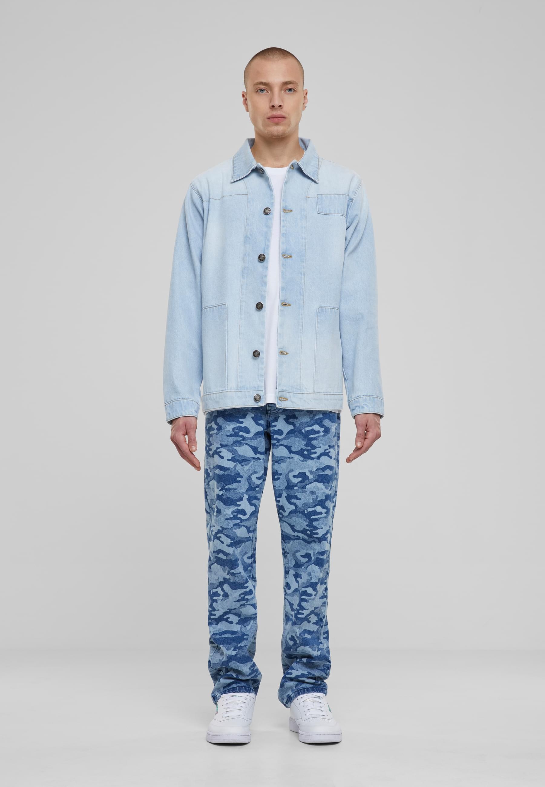 URBAN CLASSICS Cargohose »Urban Classics Laser Camo Printed Jeans«, (1 tlg.)