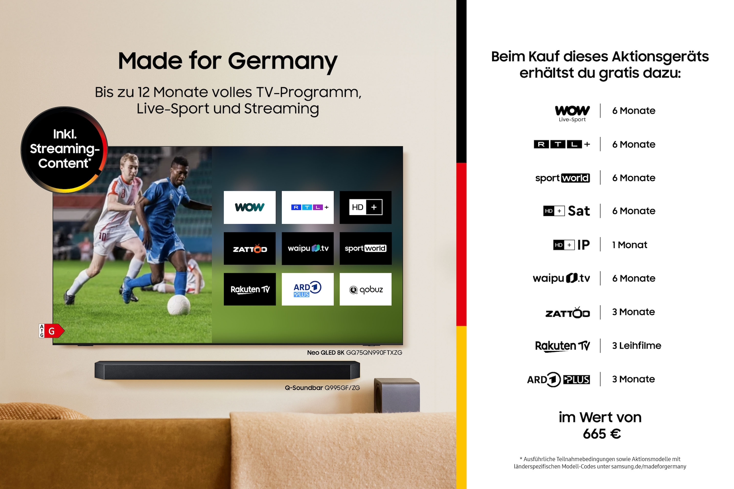 Samsung OLED-Fernseher »GQ77S95FAT« 195 cm/77 ″ Smart-TV HDR Pro & Glare Free, Dolby Atmos & AI Sound, Gaming Hub, bis zu 165Hz