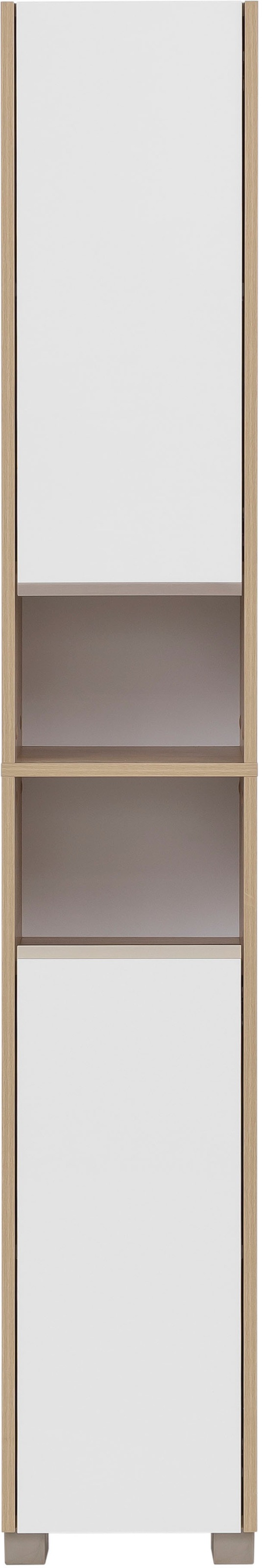 welltime Hochschrank "Juba Beite 30,3 cm", Eiche Hell Dekor mit fühlbarer H günstig online kaufen