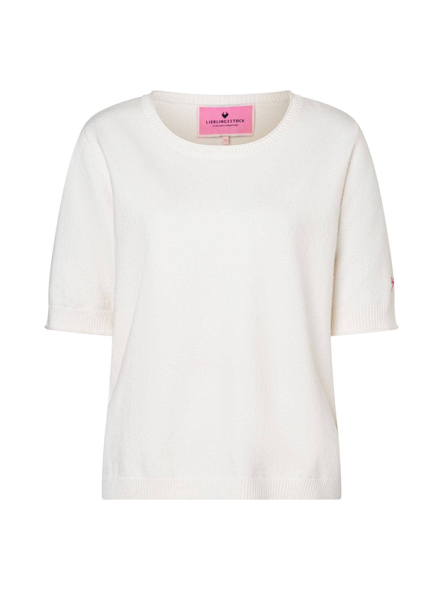 Lieblingsstück Kurzarmpullover »MelisandeL« 52% Baumwolle, 30% Polyester, 14% Polyamid, 4% Elasthan