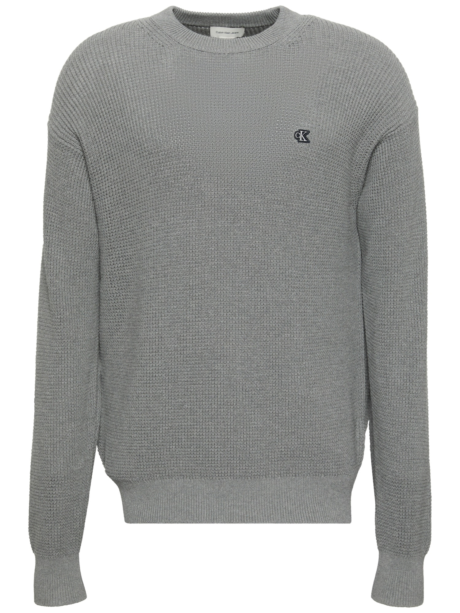 Calvin Klein Jeans Rundhalspullover "LS EZ COTTON WAFFLE CRWNK SWTR 9", Run günstig online kaufen