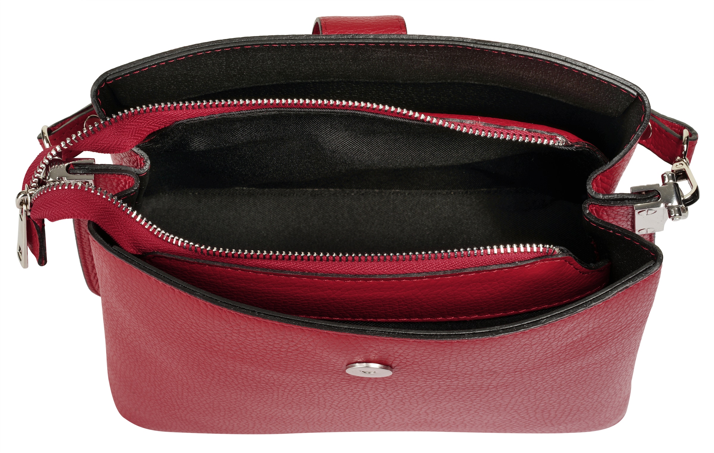 Cluty Henkeltasche, echt Leder, Made in Italy