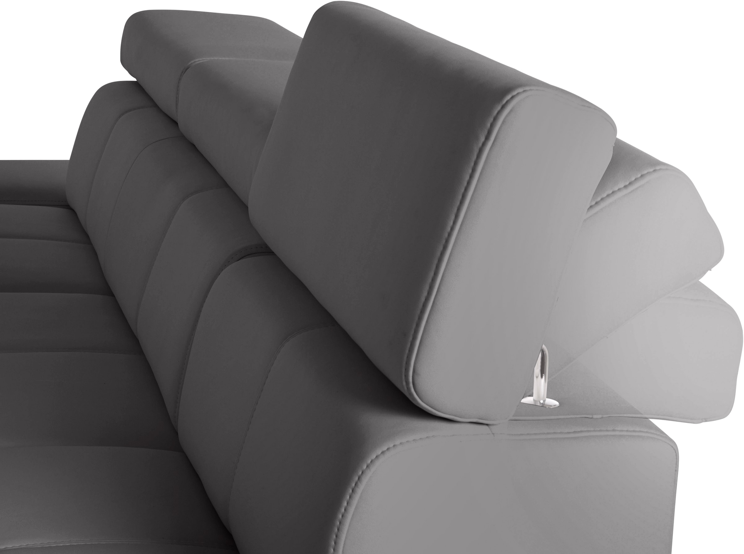 exxpo - sofa fashion Ecksofa »Fiji, hochwertige Detailverarbeitung, Breite 292cm, L-Form« bequem durch Kopf- und Armteilverstellung, wahlweise mit Bettfunktion