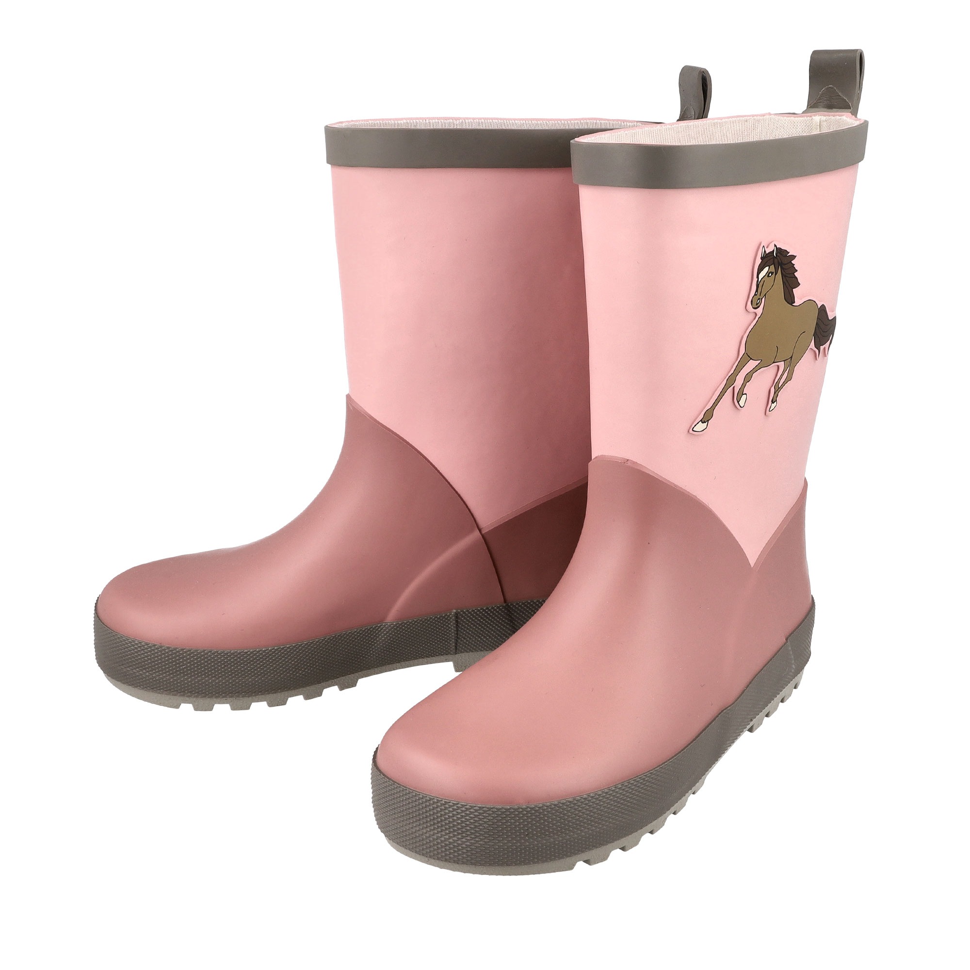 Gummistiefel MAXIMO, Mädchen, Gr. 29, ash rose, marmorrosa, Obermaterial: 100% Gummi, Schuhe Gummistiefel, mit Motiv,leicht gefüttert