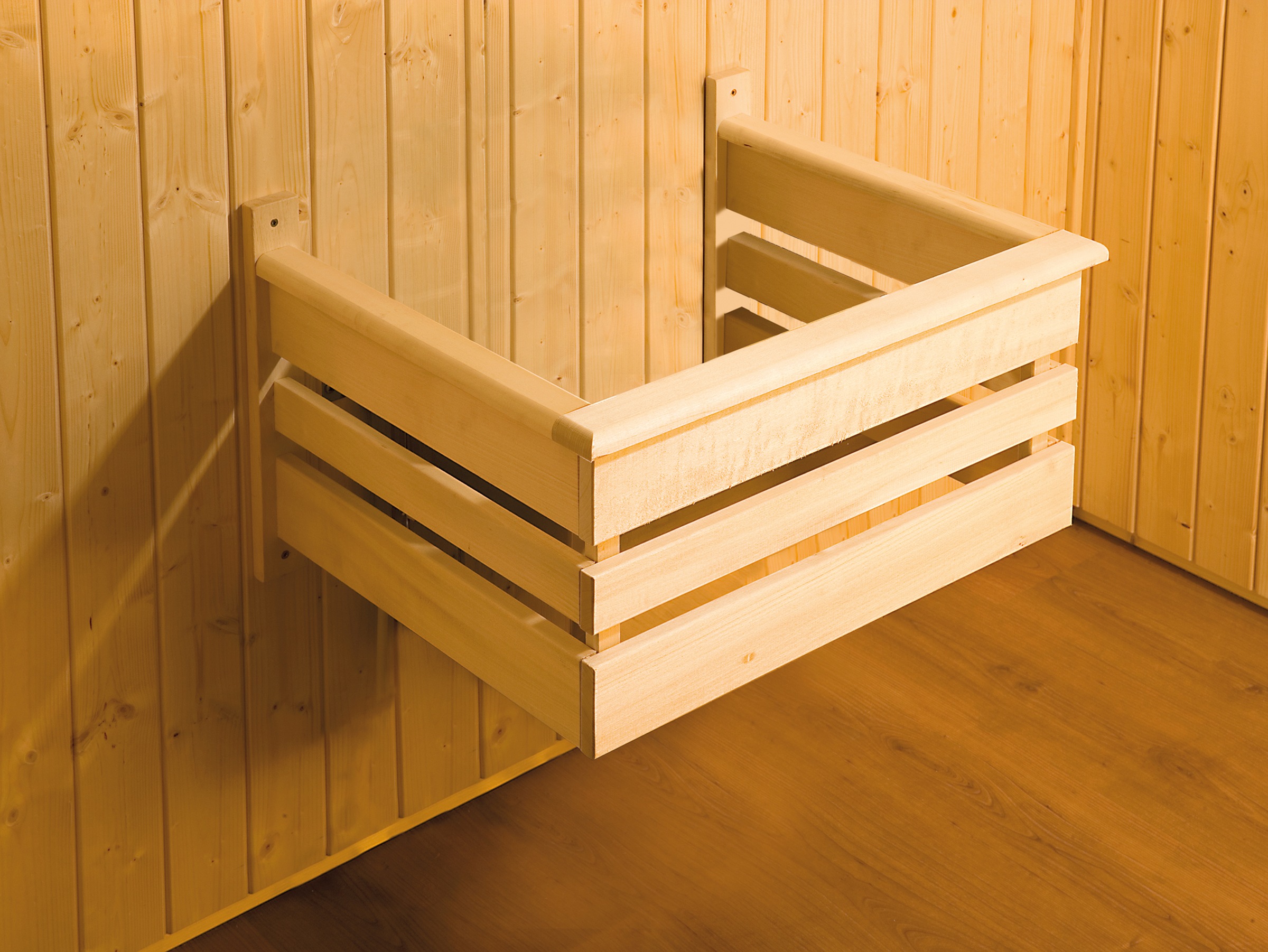 weka Saunahaus »Design-Saunahaus KUOPIO 1«, Blockbohlen, modernes wekaLine-Profil