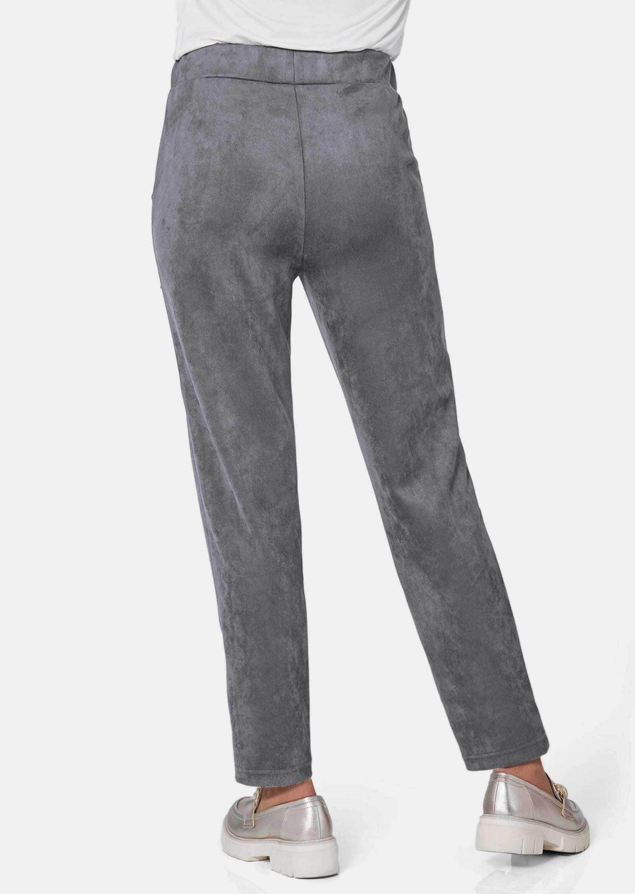 GOLDNER Schlupfhose »Joggpant in Velourslederoptik«