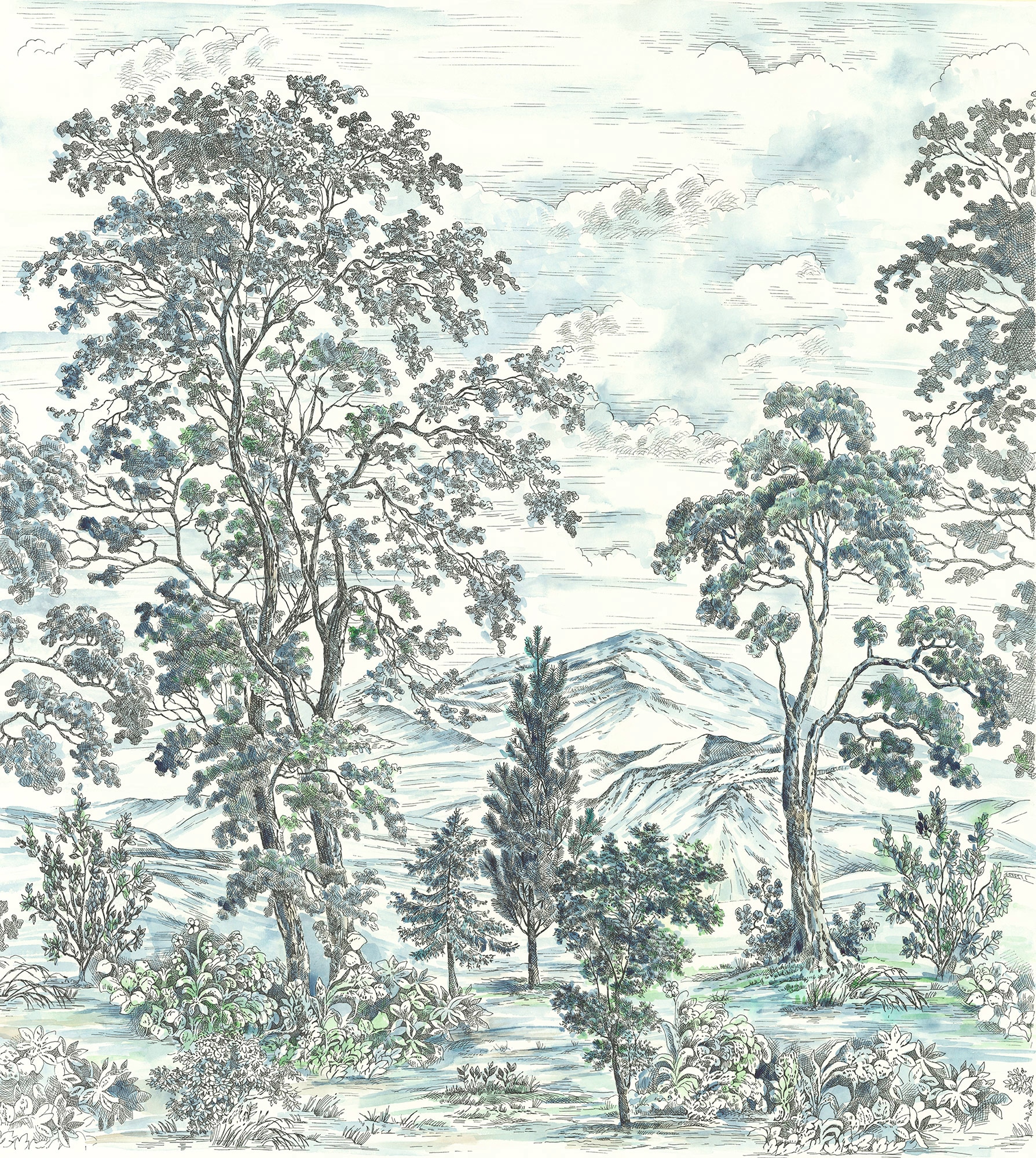 Komar Vliestapete "Highland Trees", 250x280 cm (Breite x Höhe)