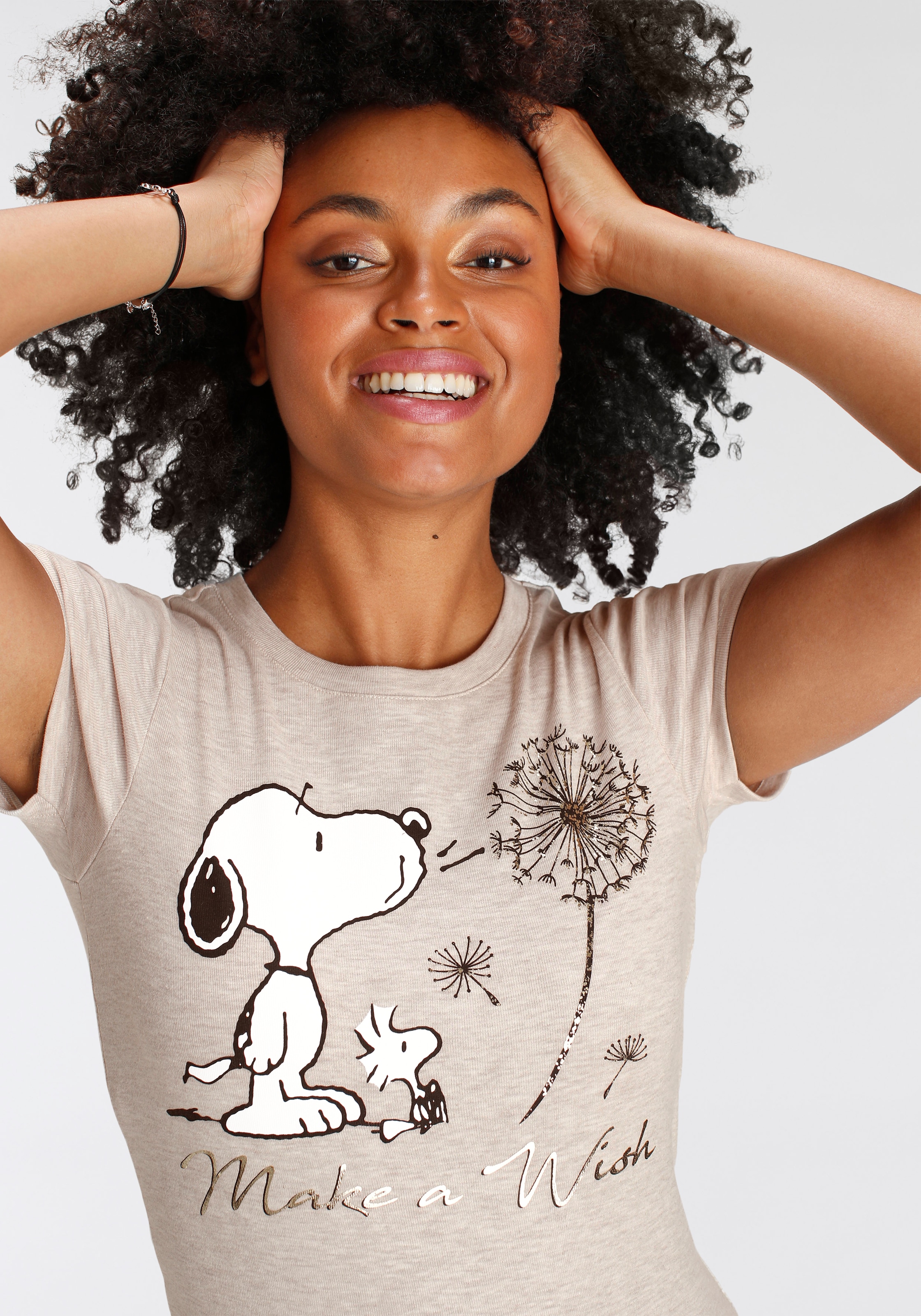 NEUE bestellen Print Snoopy Kurzarmshirt, - lizensiertem Originaldesign online mit BAUR KangaROOS | KOLLEKTION