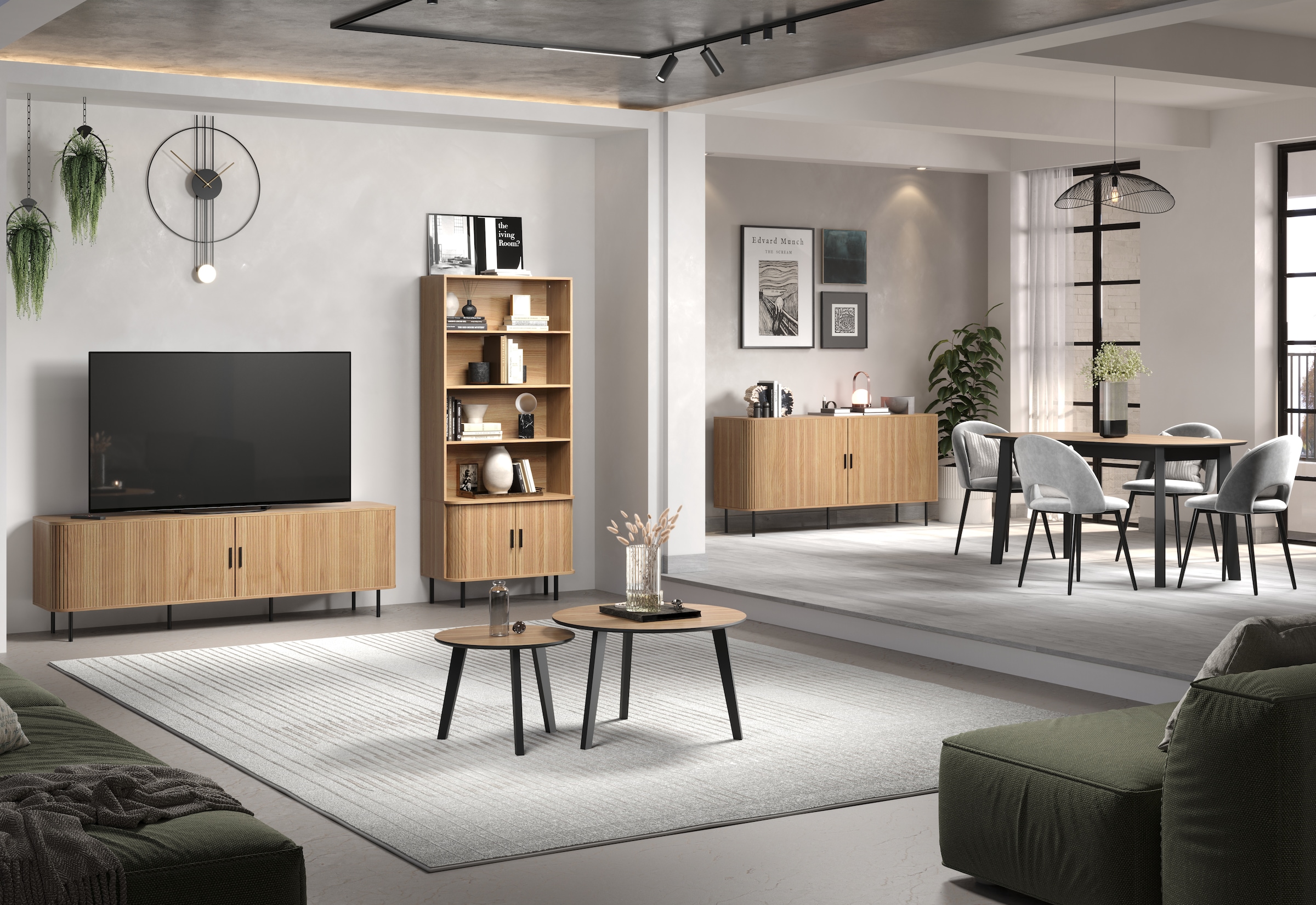 INOSIGN Couchtisch »Ronda«, (Set, 2 St.), Beistelltische mit Massivholzfüßen - Maße (B/T/H) 50-70/39-45/50-70 cm