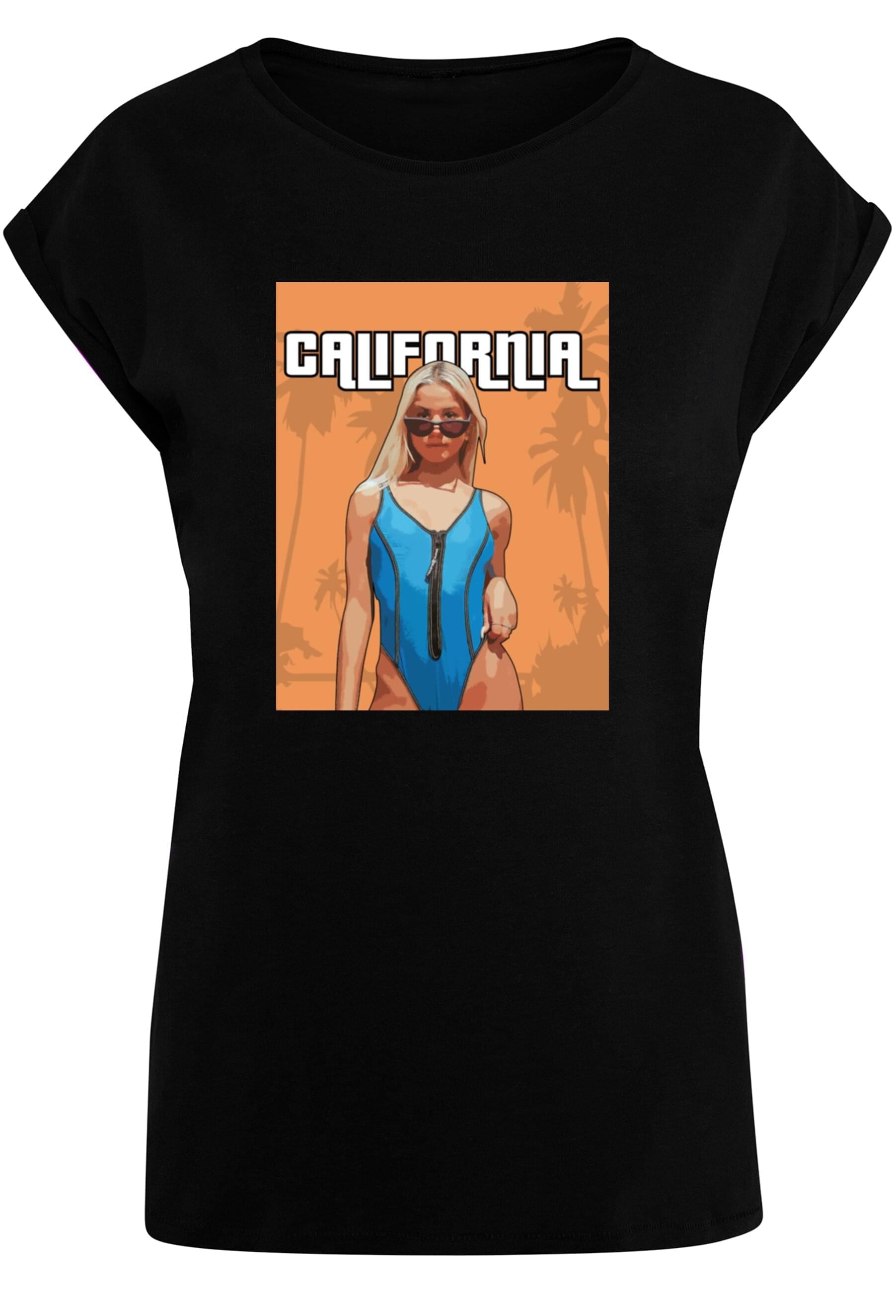 Merchcode T-Shirt »Merchcode Damen Ladies Grand California Extended Shoulder Tee«, (1 tlg.)
