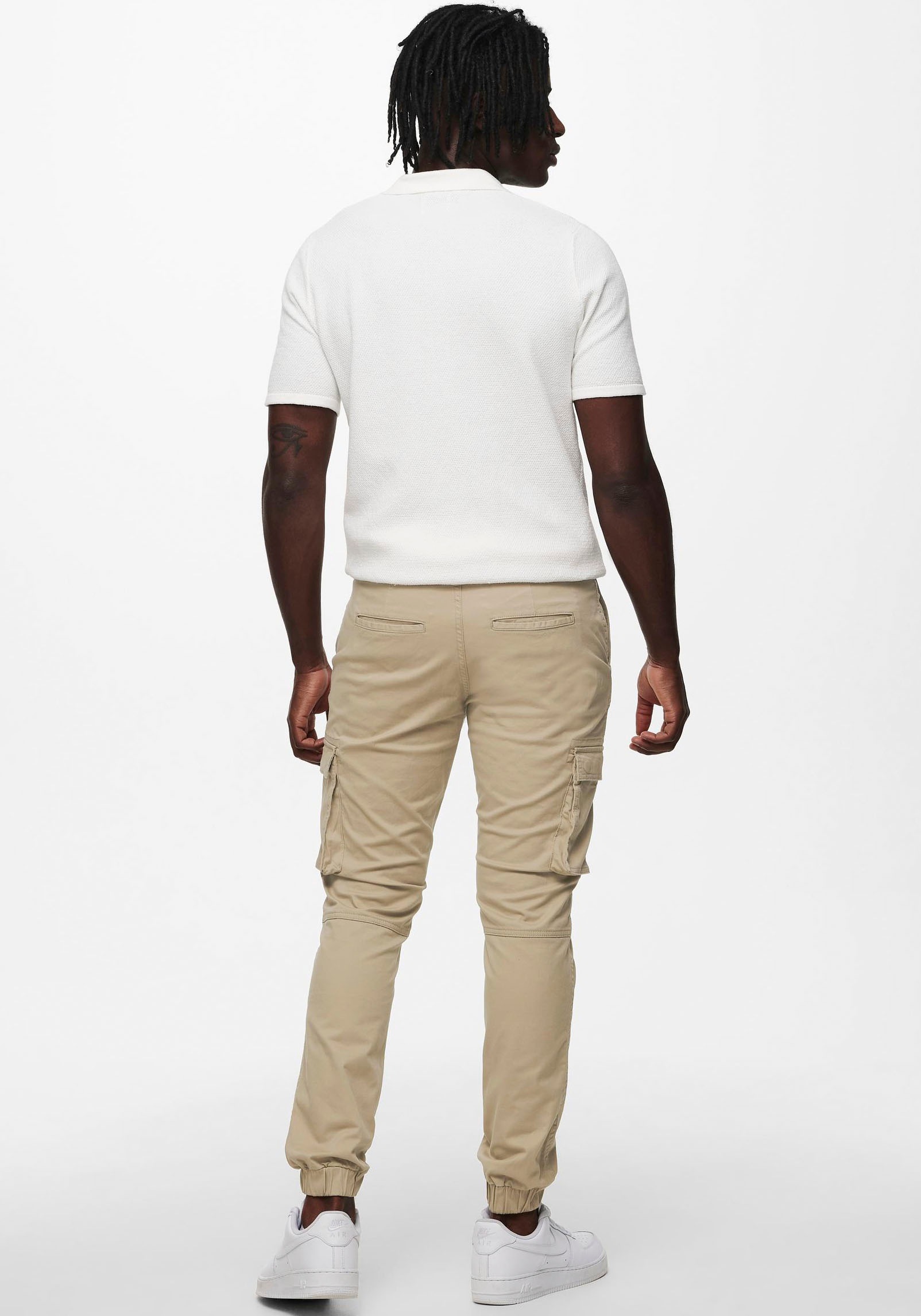 Only & Sons Herren Cargo Hose ONSCAM STAGE 6687 - Tapered Fit - Grau günstig online kaufen