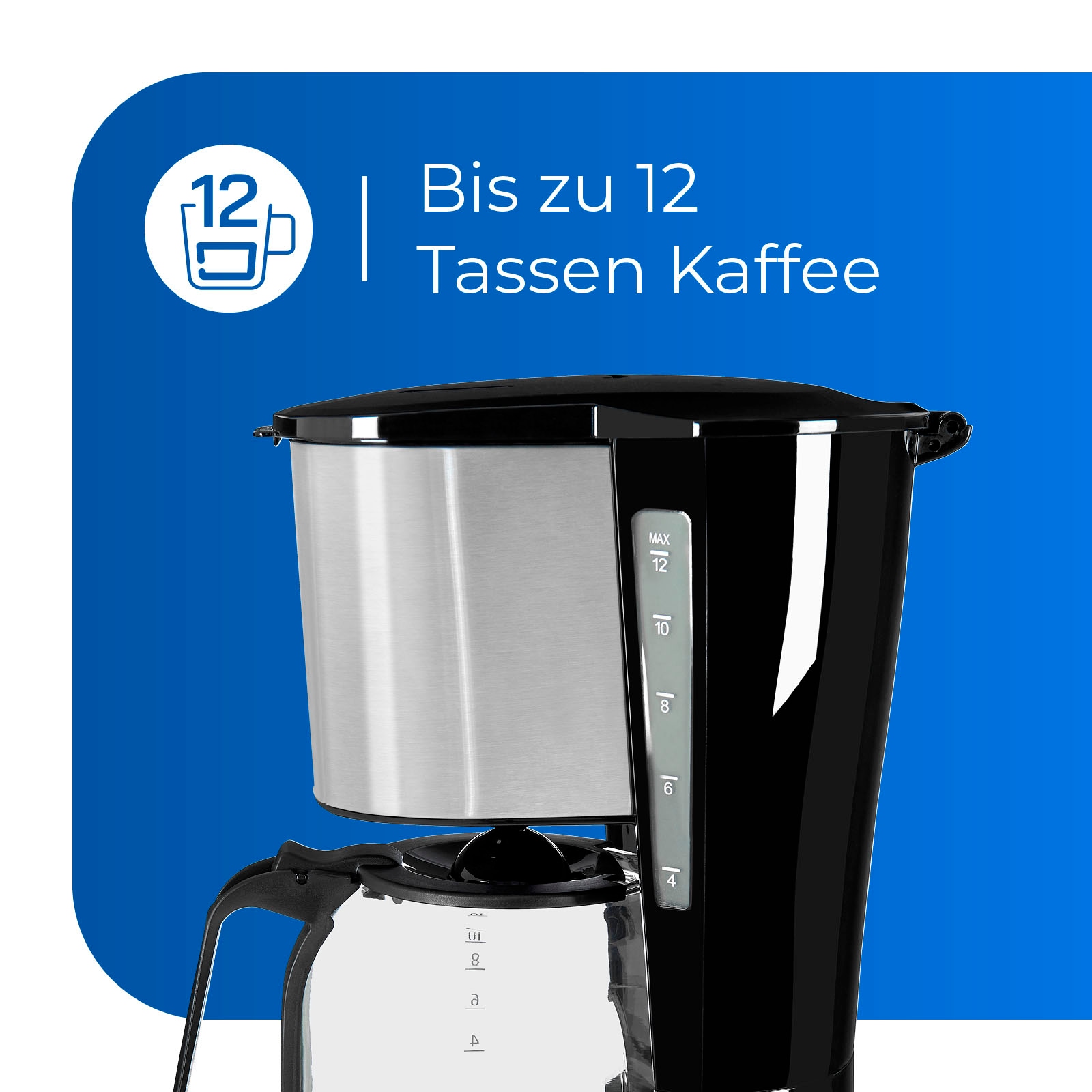 exquisit Filterkaffeemaschine »KA 6119 isw«, BAUR | 1,5 l 1x4 Papierfilter, Raten per Kaffeekanne