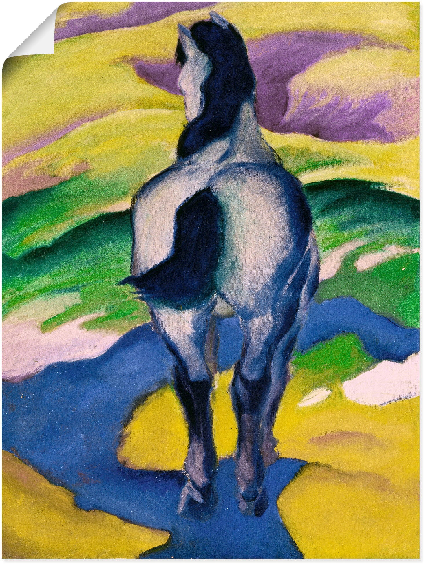 Artland Wandbild »Blaues Pferd bestellen St.), 1911«, Alubild, Haustiere, (1 Wandaufkleber II. oder BAUR Leinwandbild, versch. Größen | Poster in als