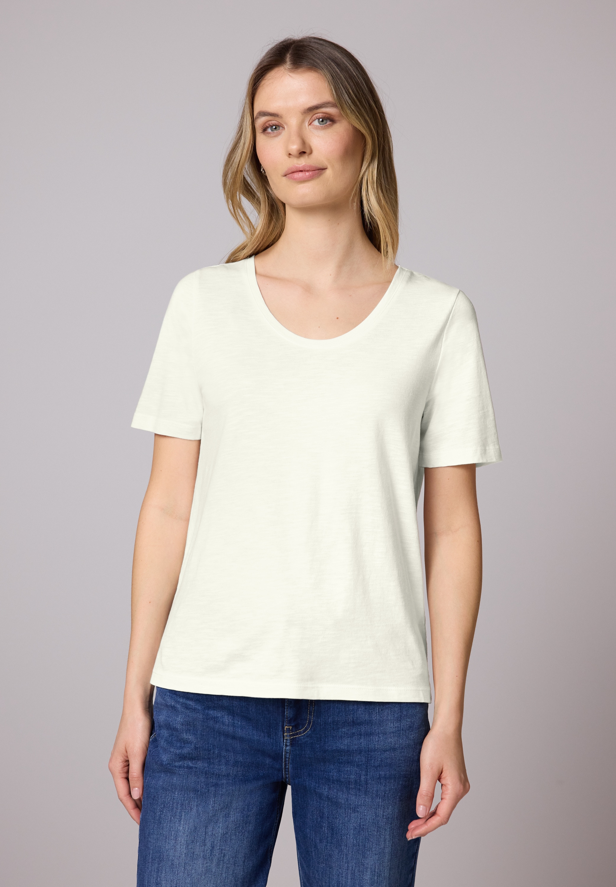 STREET ONE V-Shirt im Basic-Style günstig online kaufen