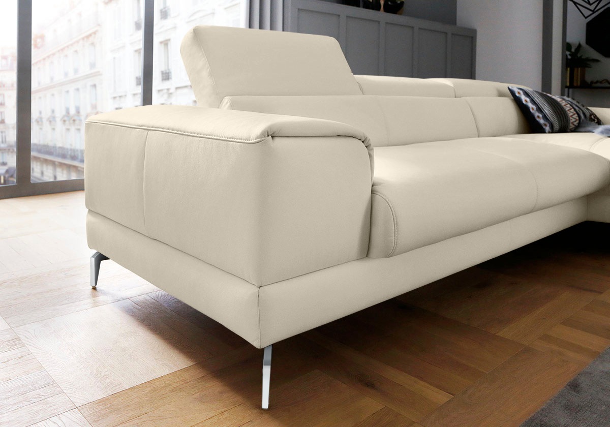 Thumbnail - W.SCHILLIG Ecksofa "piedroo, Designsofa mit tollem Sitzkomfort, bequem und elegant, L-Form", Kopfteilverstellung, wahlwe...
