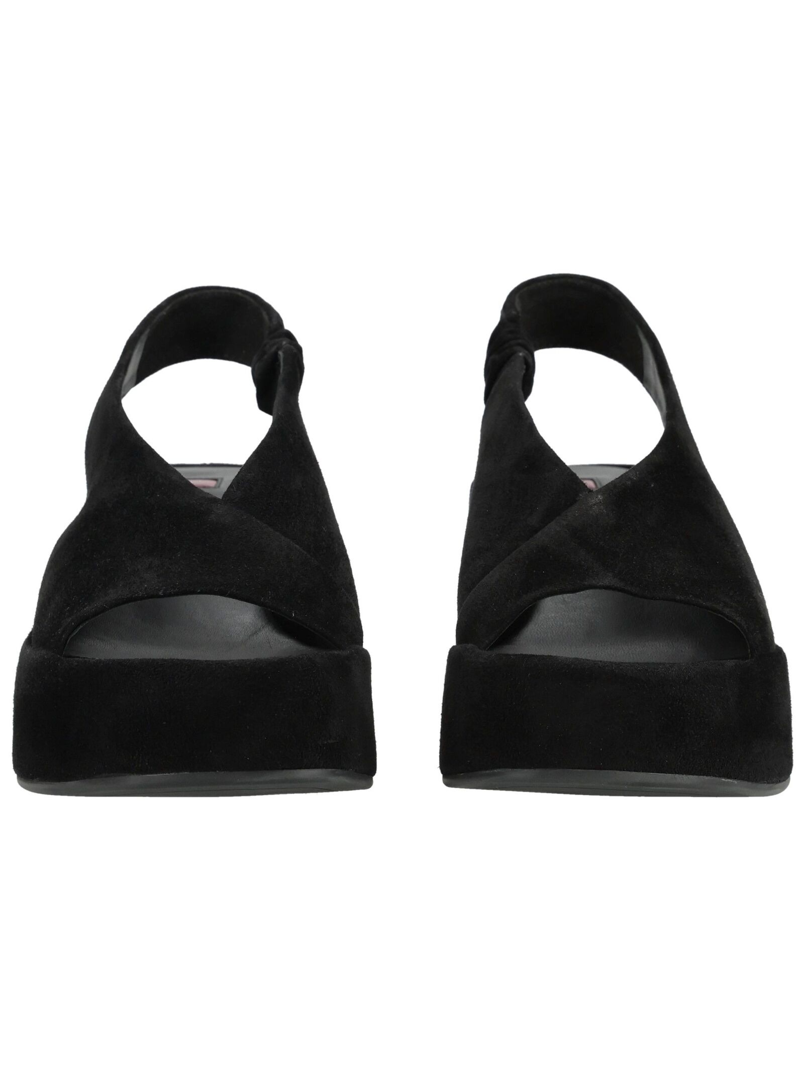 Keilsandalette HÖGL "Högl Sandalen Veloursleder", Damen, Gr. 40, schwarz, Veloursleder, Schuhe 5