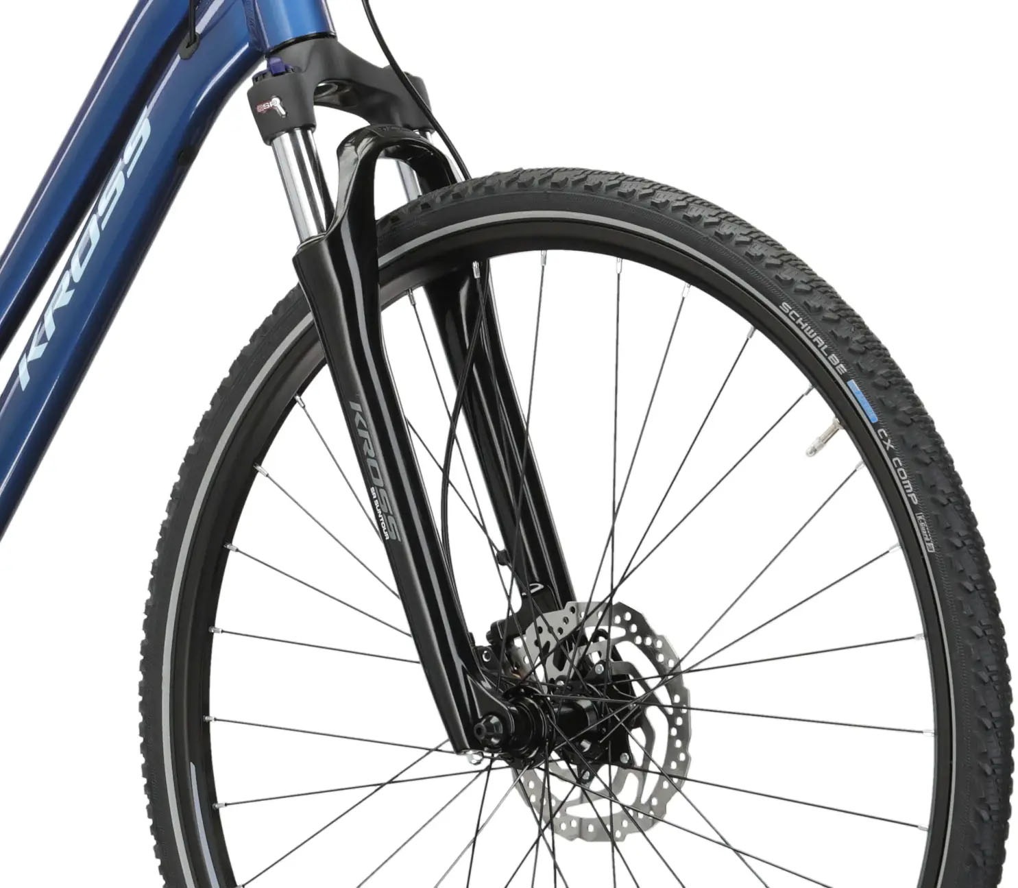 Kross Crossrad »KROSS Crossbike Evado 6.0 28" blau 27 Gänge«, 27 Gang, Shimano, Alivio M3100 Schaltwerk, Kettenschaltung