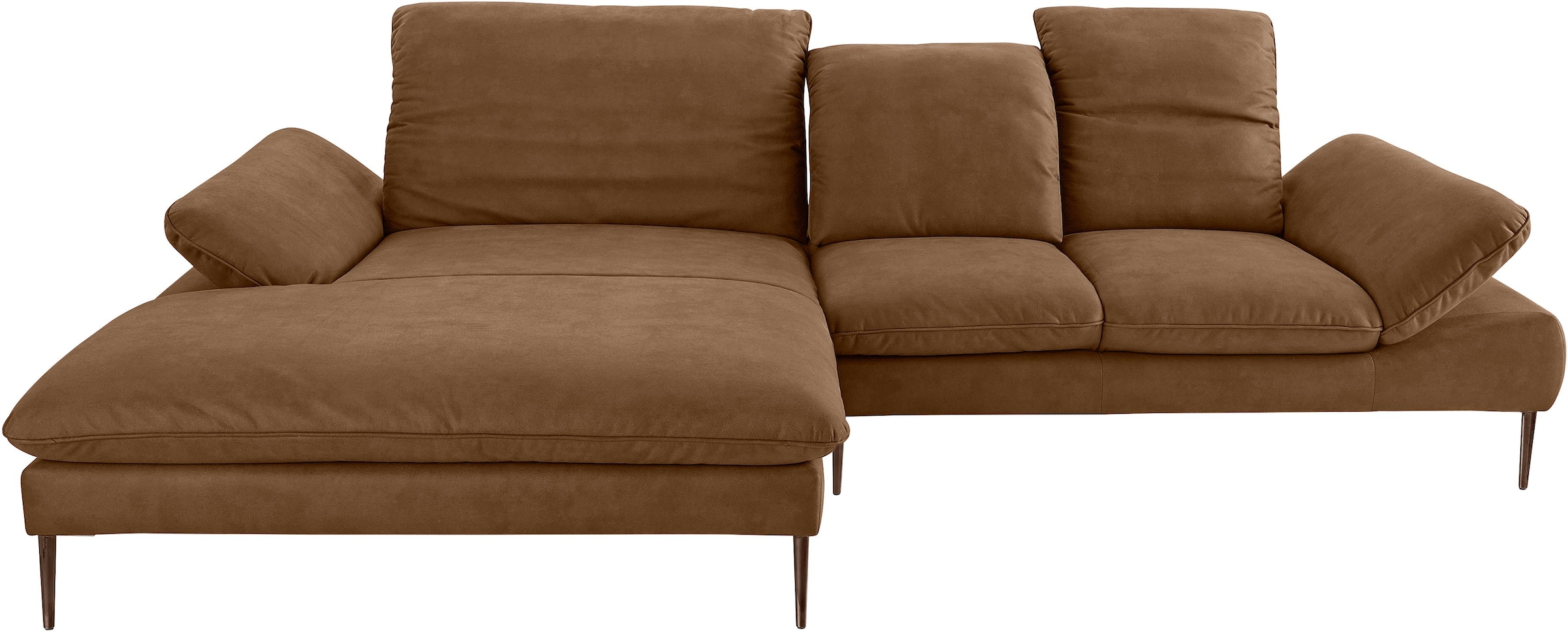 W.SCHILLIG Ecksofa »enjoy&MORE, Designsofa, bequem, zeitlos und elegant, L-Form«, Sitztiefenverstellung, Füße bronze pulverbeschichtet, Breite 310 cm