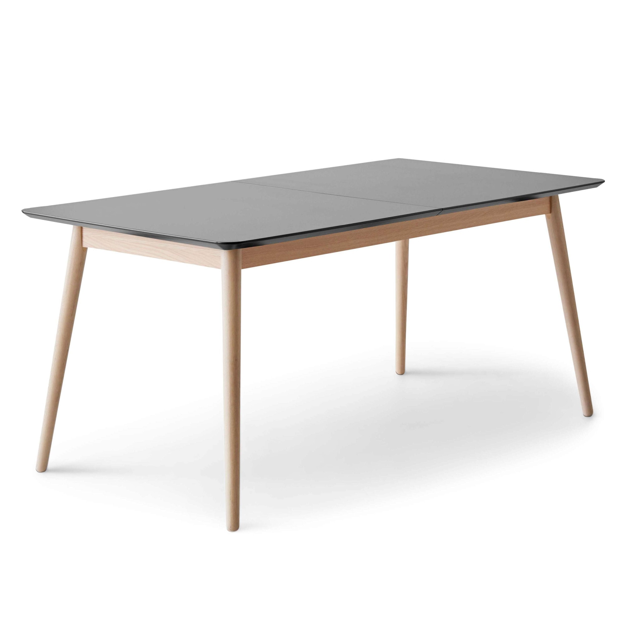 Hammel Furniture "Meza Designtisch mit Auszugsfunktion und 2 Einlegeplatten" abgerundete Tischplatte MDF, Massivholzgestell, in zwei Breiten