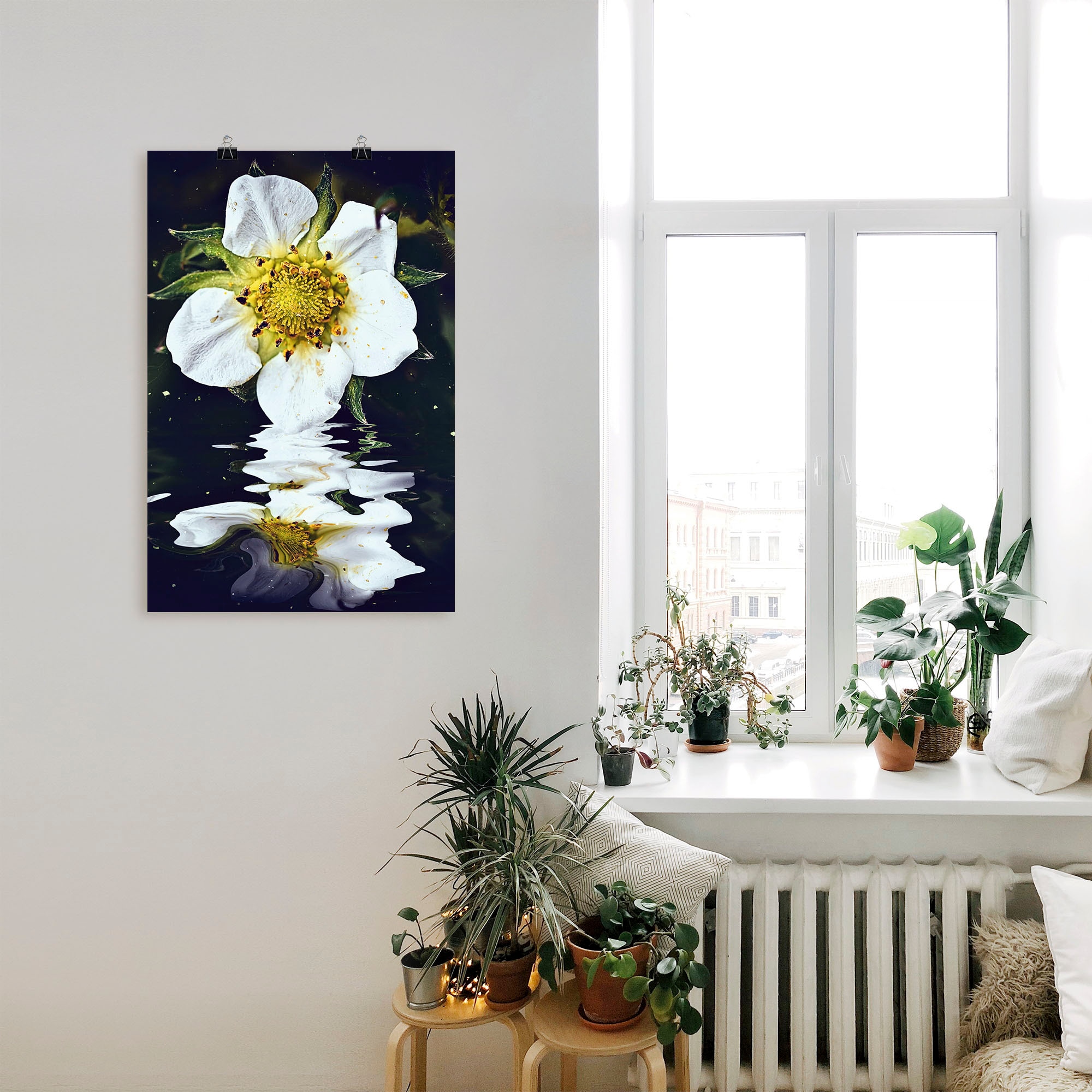 Artland Wandbild »Erdbeer Smoothie«, Blumenbilder, (1 St.), als Alubild, Leinwandbild, Wandaufkleber oder Poster in versch. Größen