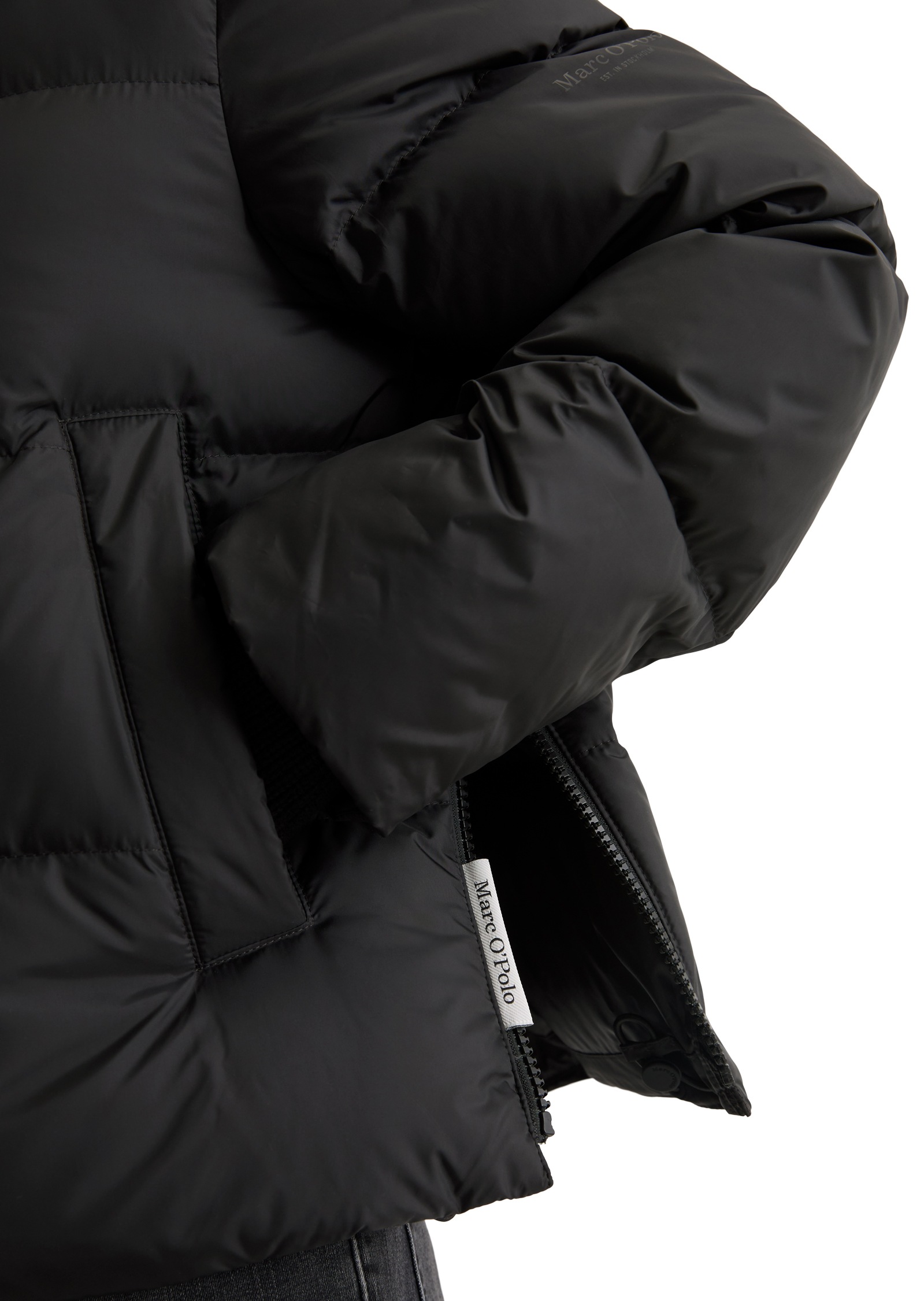 Marc O'Polo Daunenjacke, mit Kapuze, große Kapuze, Regular fit, wasserabweisend