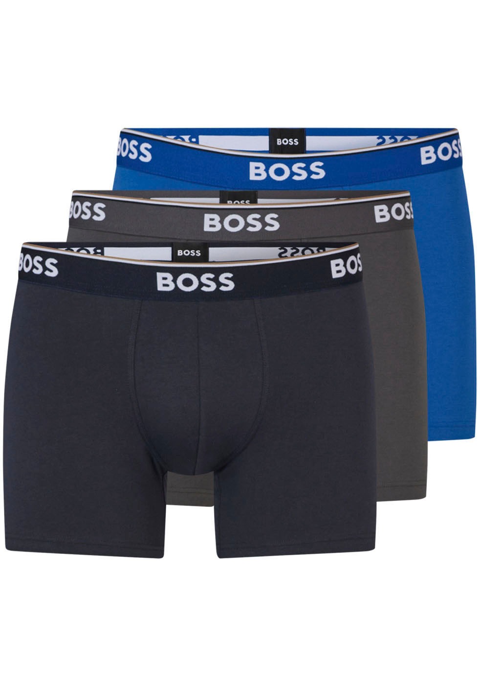 BOSS Langer Boxer »Brief 3 PACK«, mit farblich passendem Webbund