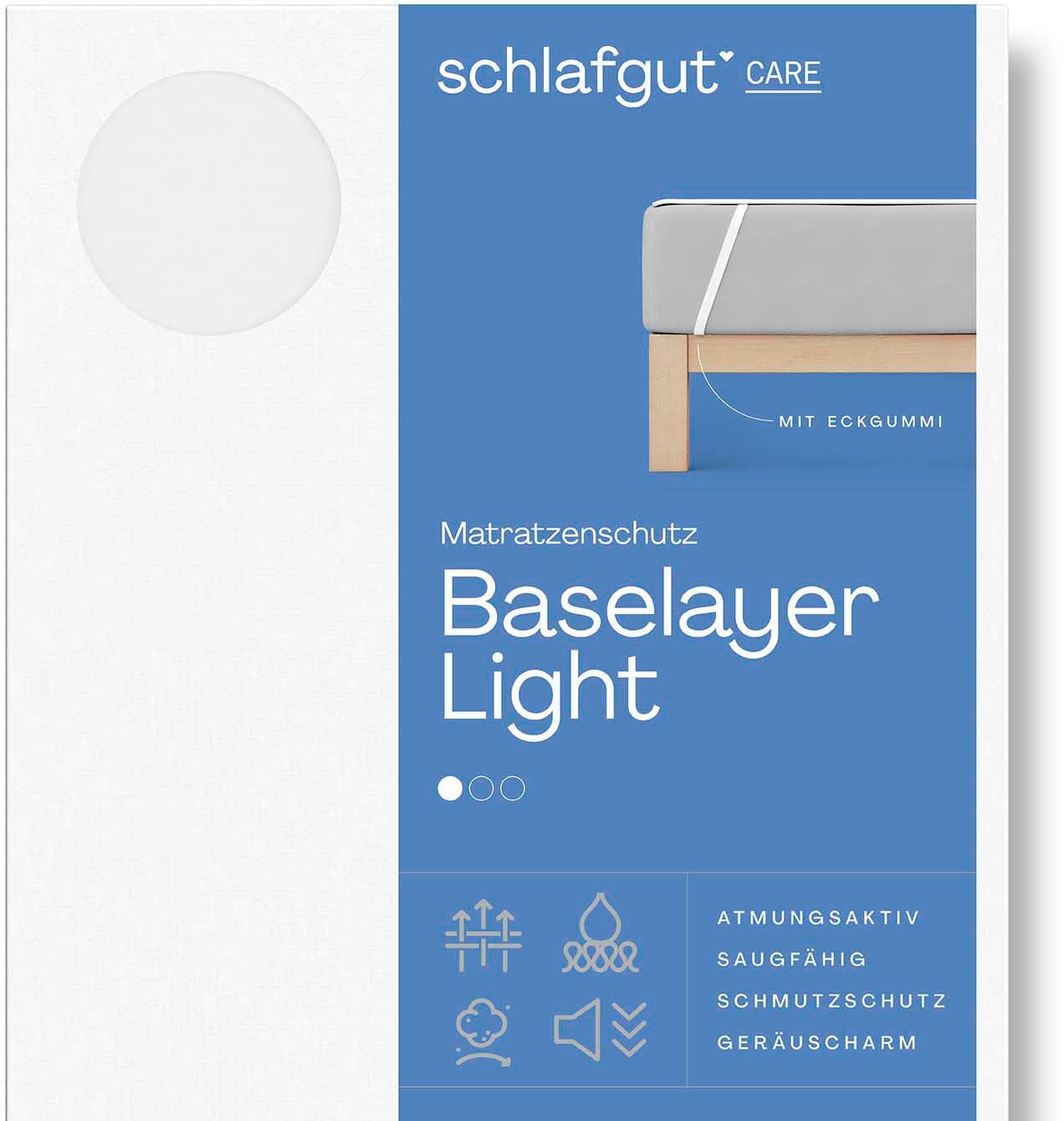 Schlafgut Matratzenauflage "Baselayer Matratzenschutz Light", mit Eckgummis