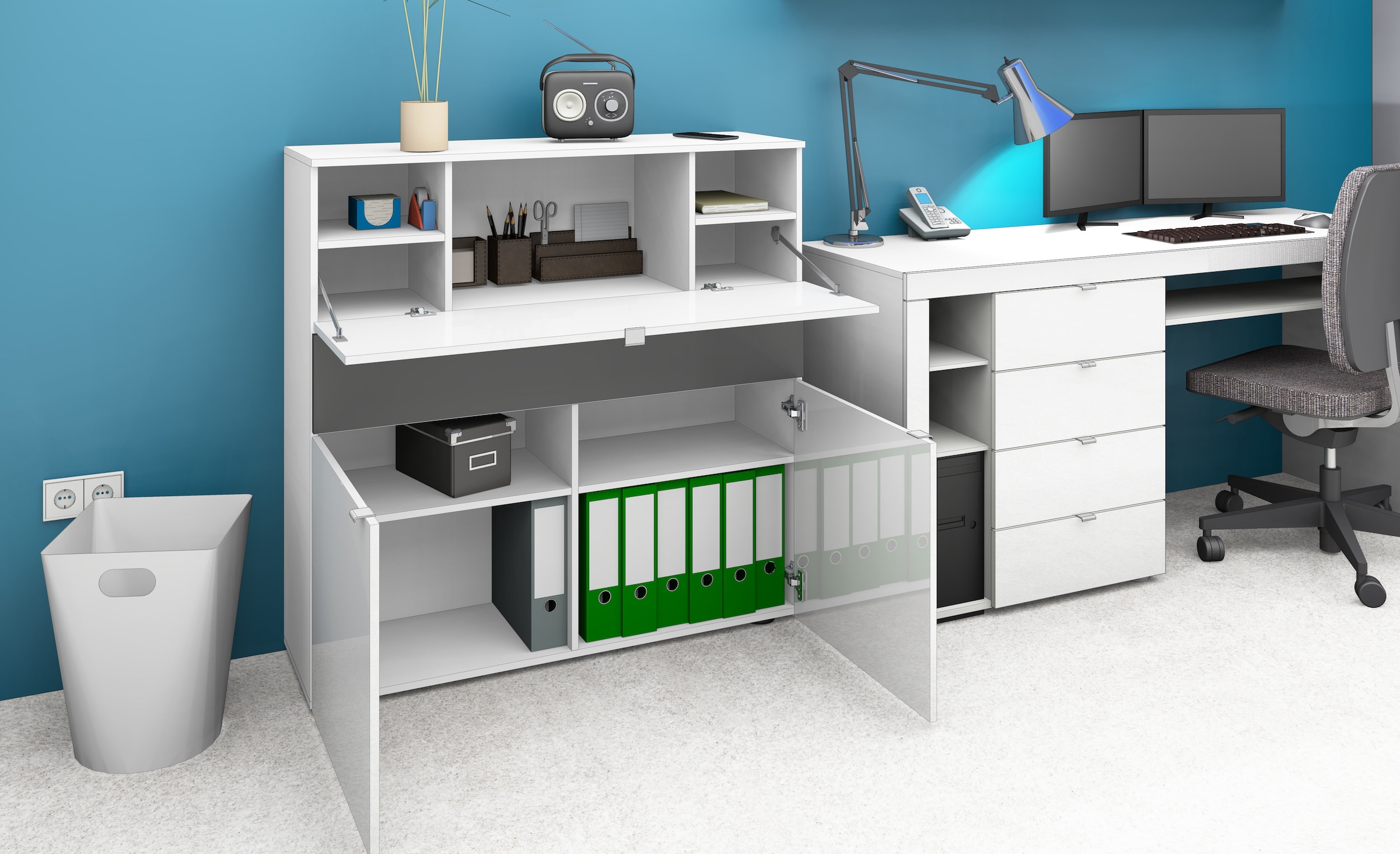 borchardt Möbel Sekretär »Dolly«, platzsparend, Home-Office-Schreibtisch, Breite 110 cm, Made in Germany