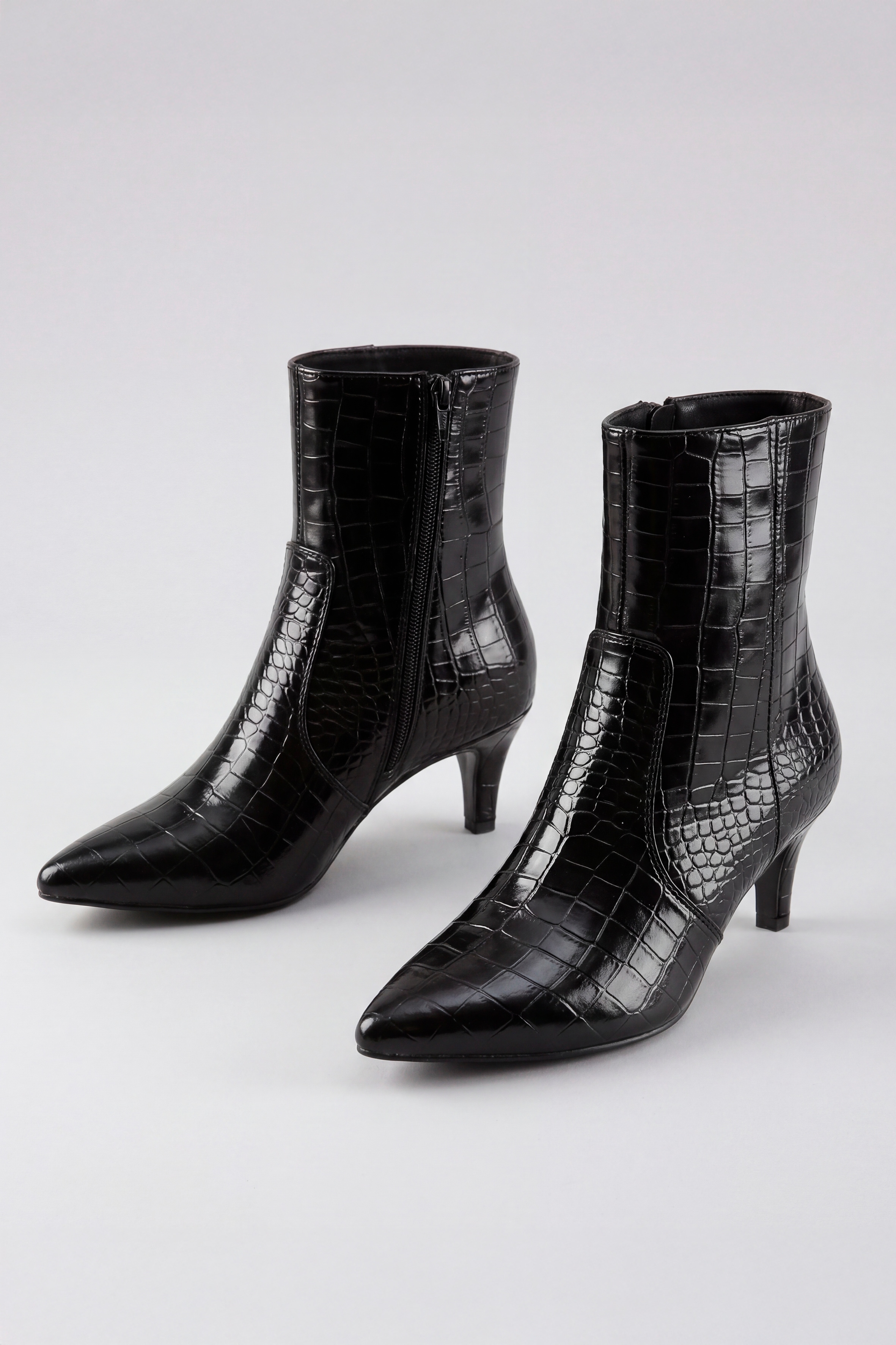 Aniston SHOES Stiefelette Abendschuh, spitze Form, in Kroko-Optik - NEUE KOLLEKTION