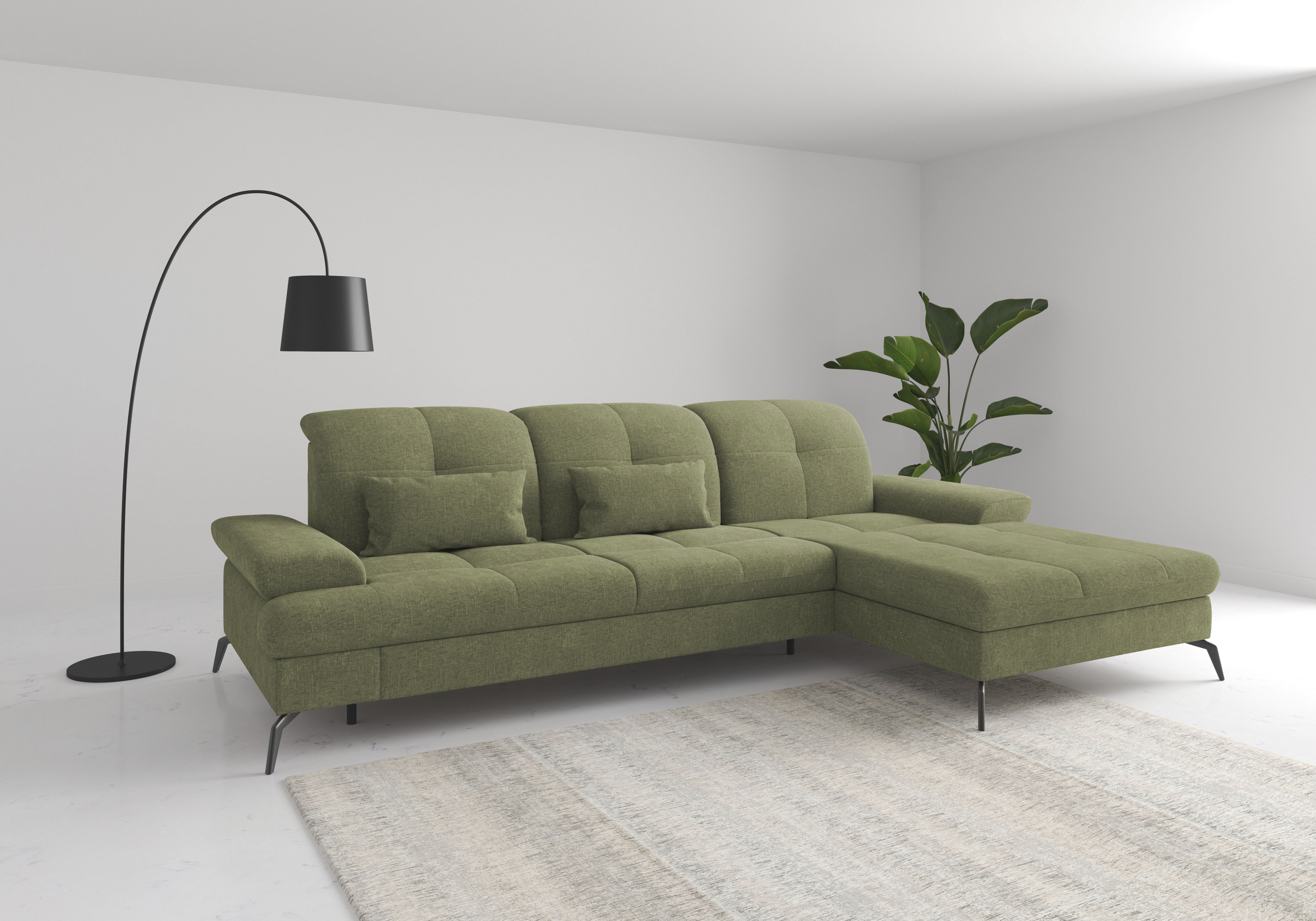 sit&more Ecksofa "Amica, L-Form, inkl. Sitztiefenverstellung & Armteilverstellung" wahlweise mit Schlaffunktion, Bettkasten und Kopfteilverstellung