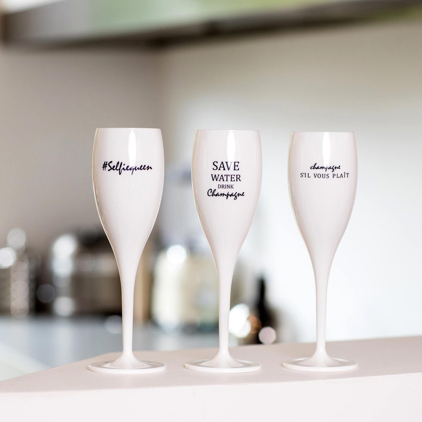 KOZIOL Sektglas »Sektglas Superglas mit Druck CHEERS NO. 1 100 ml transparent«